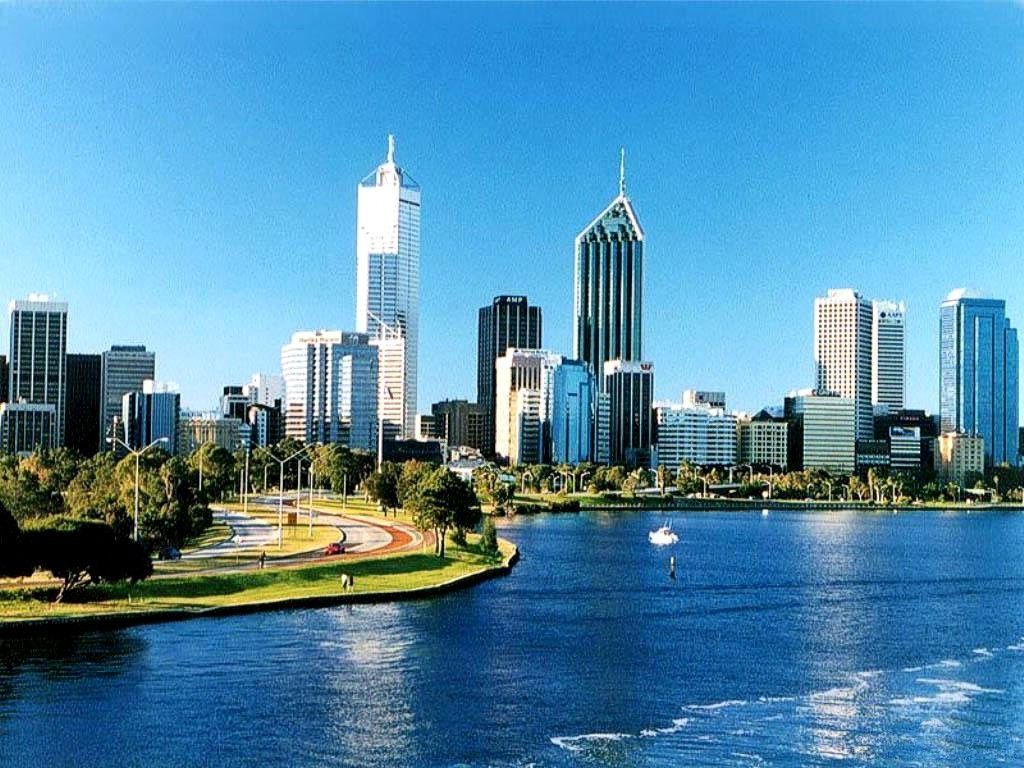 Skyline di Perth Australia, 1024x768 HD, Desktop