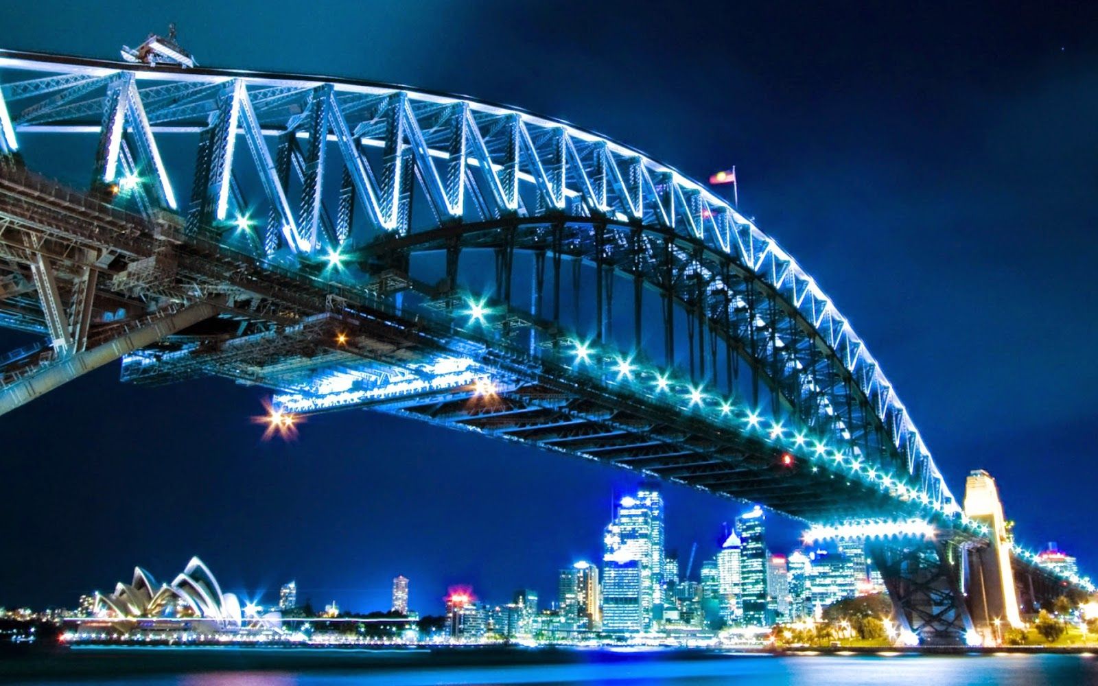 Ponte Sydney Harbour Bridge notturno, 1600x1000 HD, PC