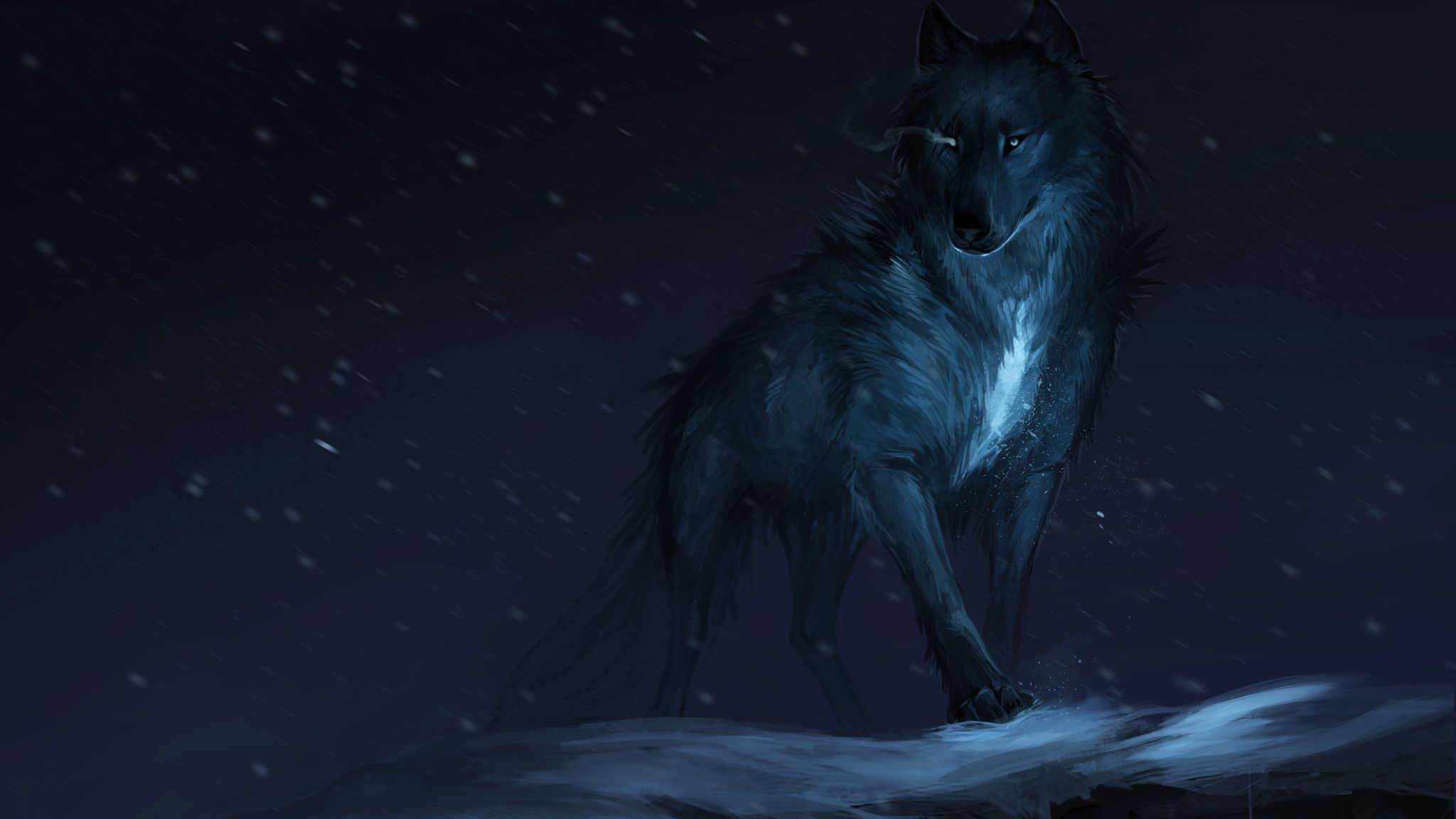 Lupi anime ululanti neve, 1366x768 HD, Desktop