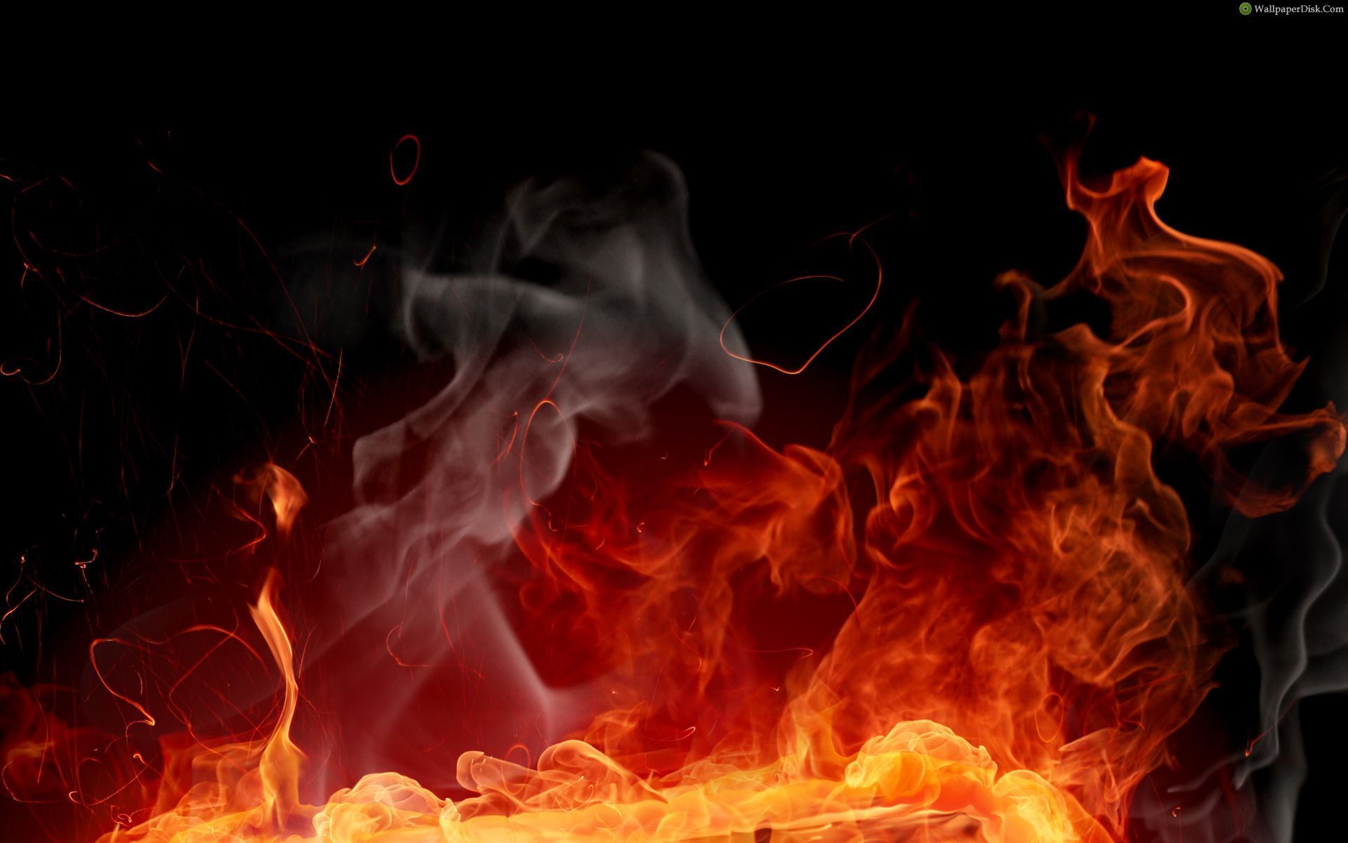 Lupo con fiamme e fumo, 1080x1920 Verticale, Telefono