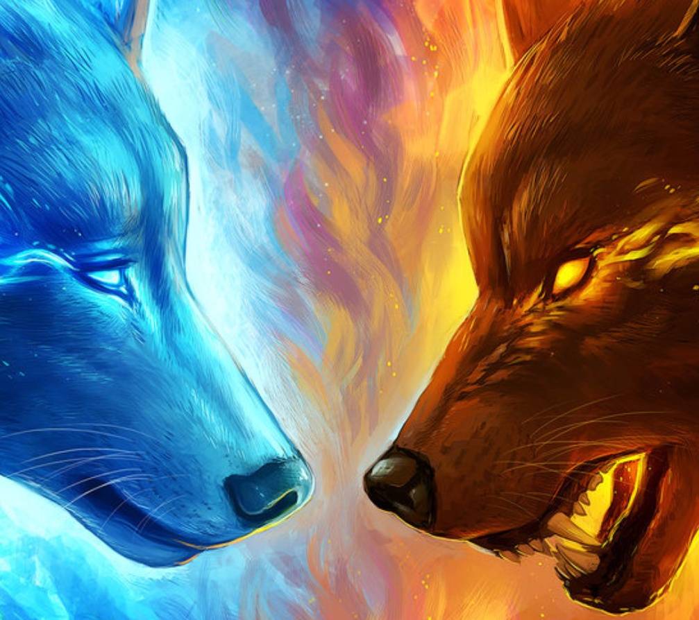 Lupi di ghiaccio e fuoco, 1007x894 HD, iMac