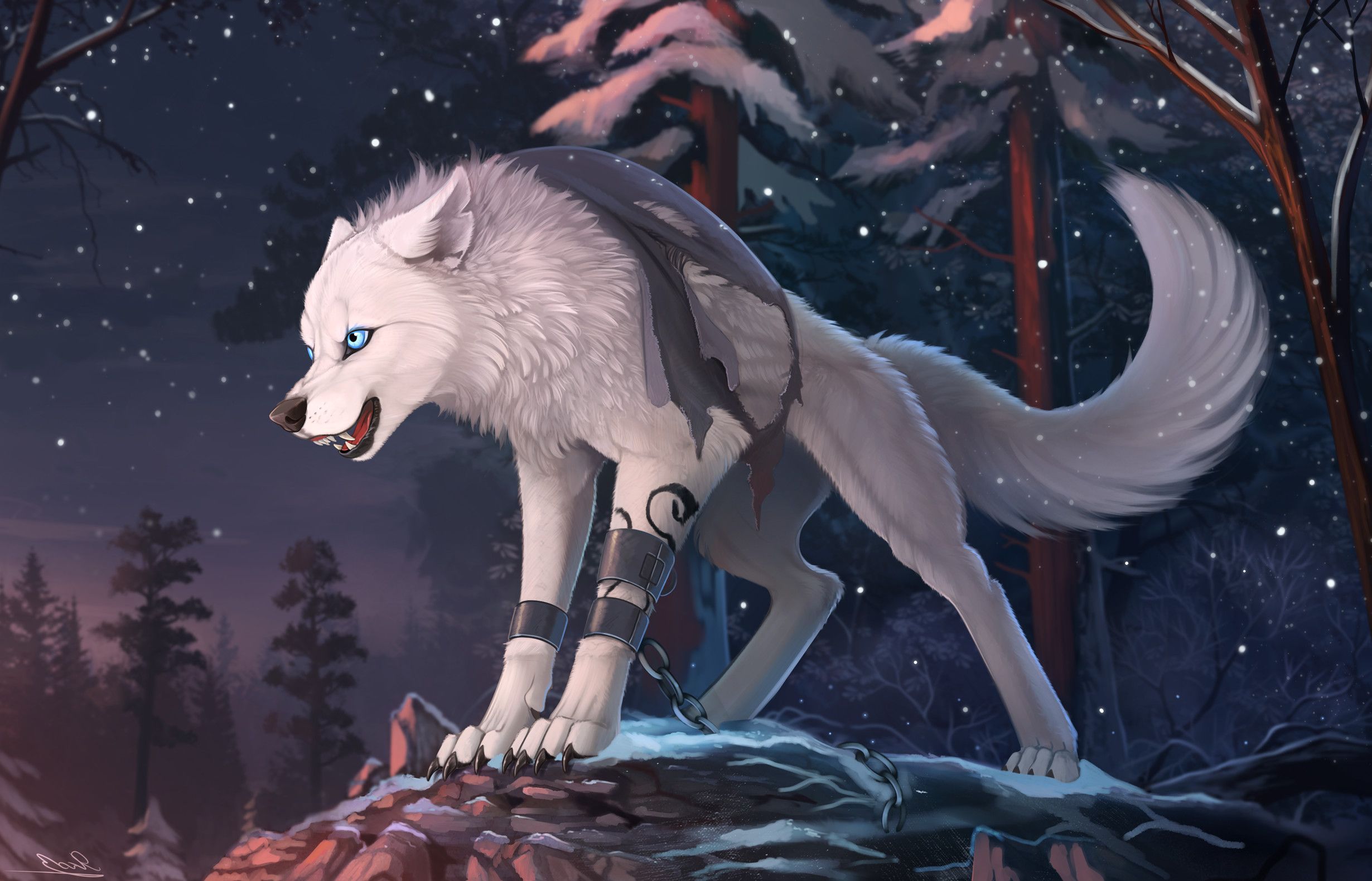 Lupa antropomorfa anime rossa, 774x1032 Full HD Verticale, iPhone