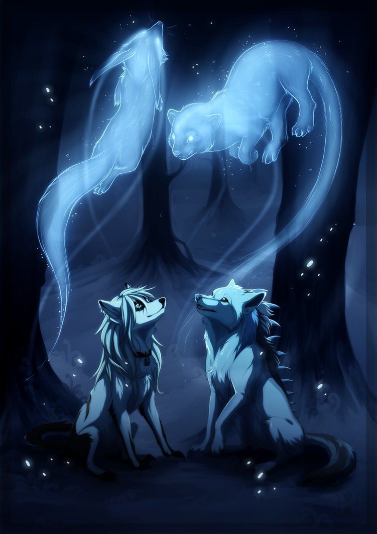 Lupi anime con spiriti galassia, 751x1063 Verticale, Telefono