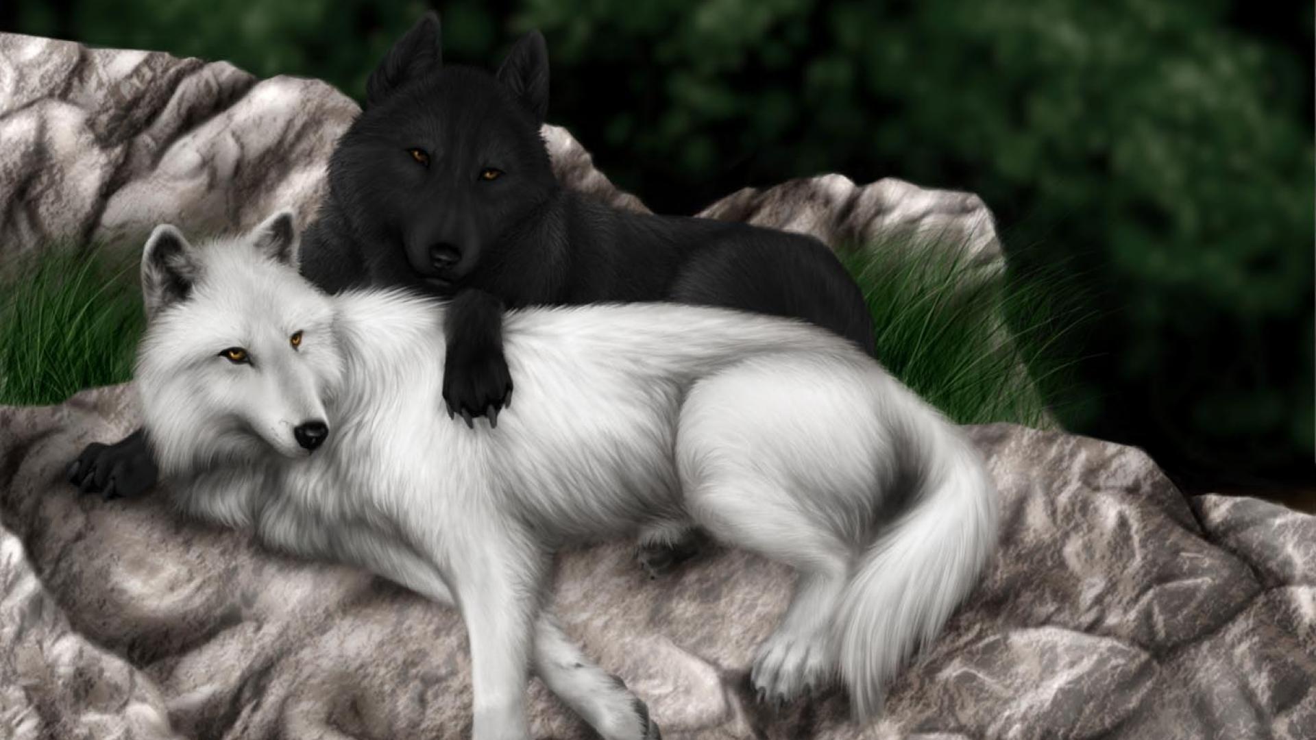 Lupo antropomorfo occhi gialli notte, 1920x1094 Full HD 1080p, PC