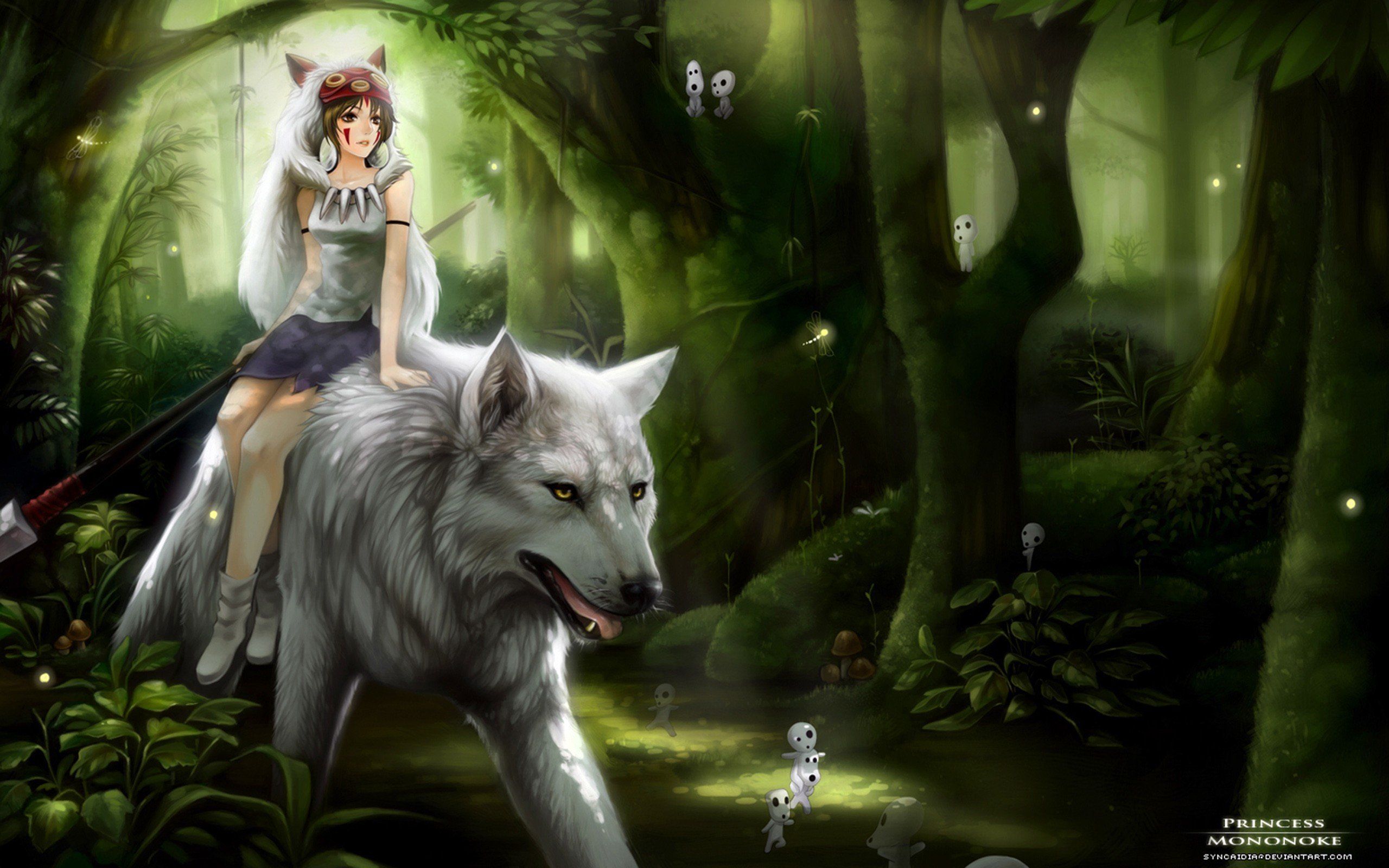 Principessa Mononoke lupo bianco, 2560x1600 WQXGA, Desktop