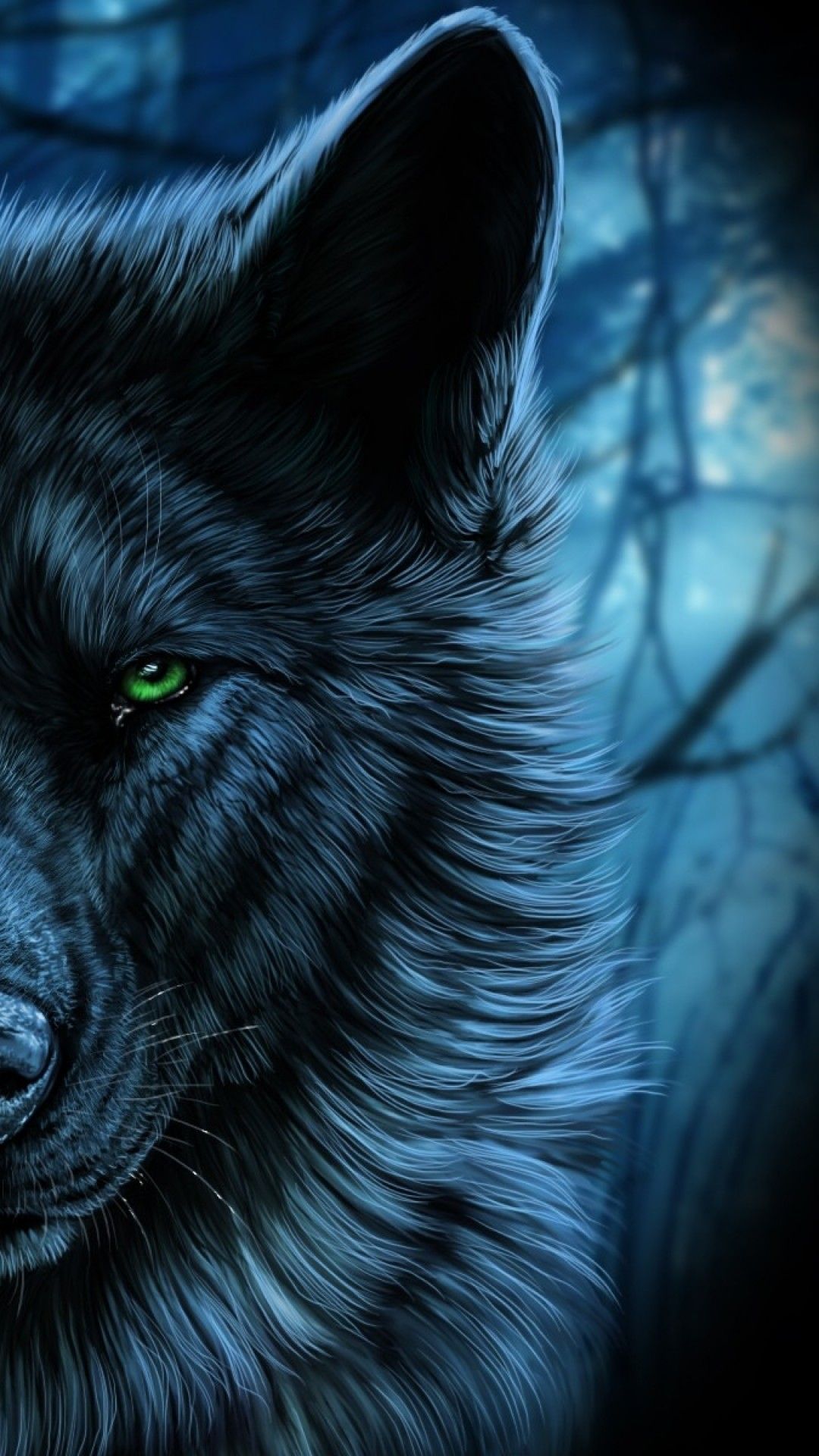 Lupo blu di particelle, 1366x768 720p, PC