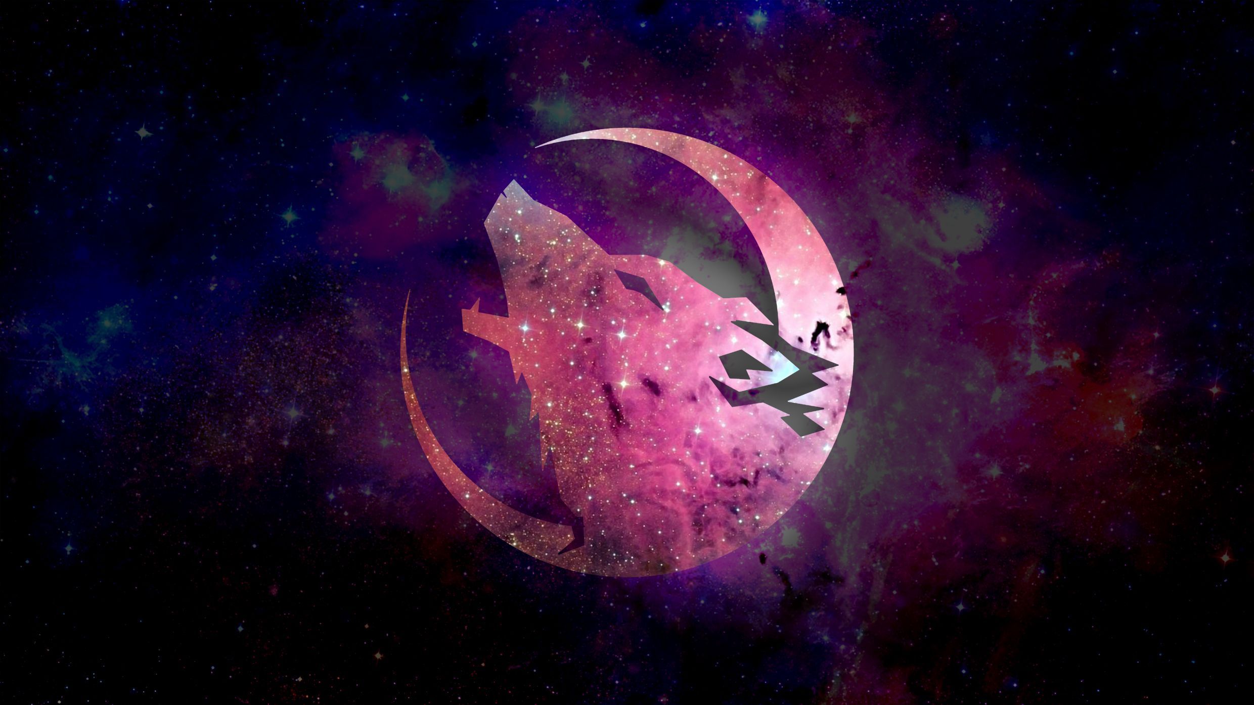 Lupo ululante luna galassia, 1920x1200 Full HD+, Laptop