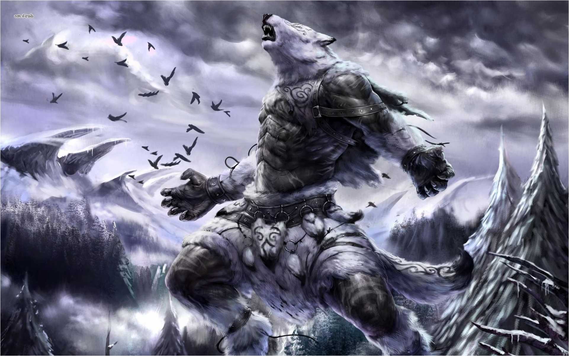Lupo mannaro bianco ruggente montagne, 1922x1202 Full HD+, Laptop