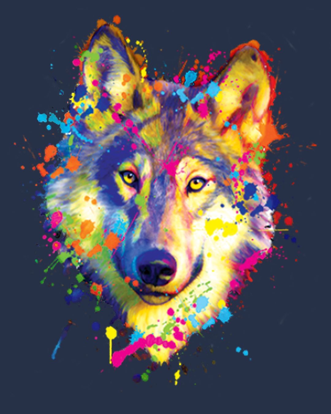 Lupo neon multicolore, 1488x810 720p, PC