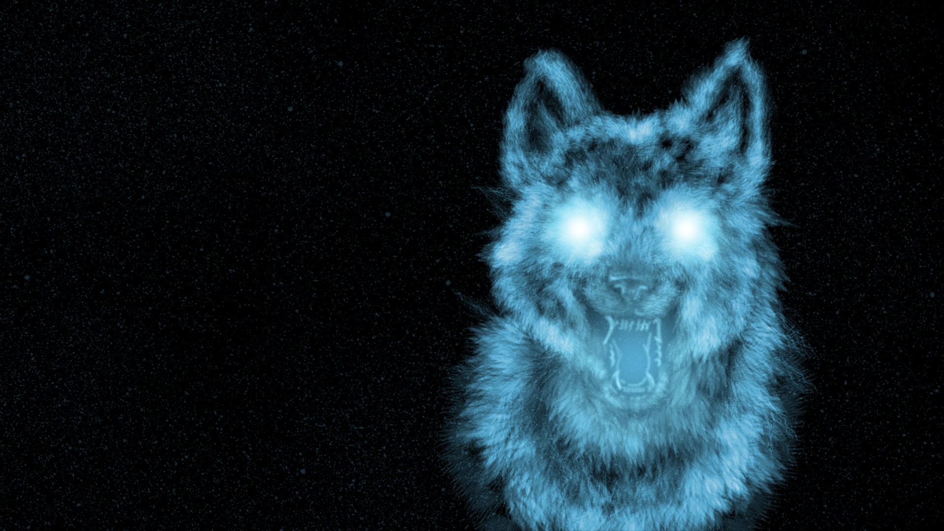 Lupo spettrale occhi blu, 1920x1080 Full HD 1080p, Desktop