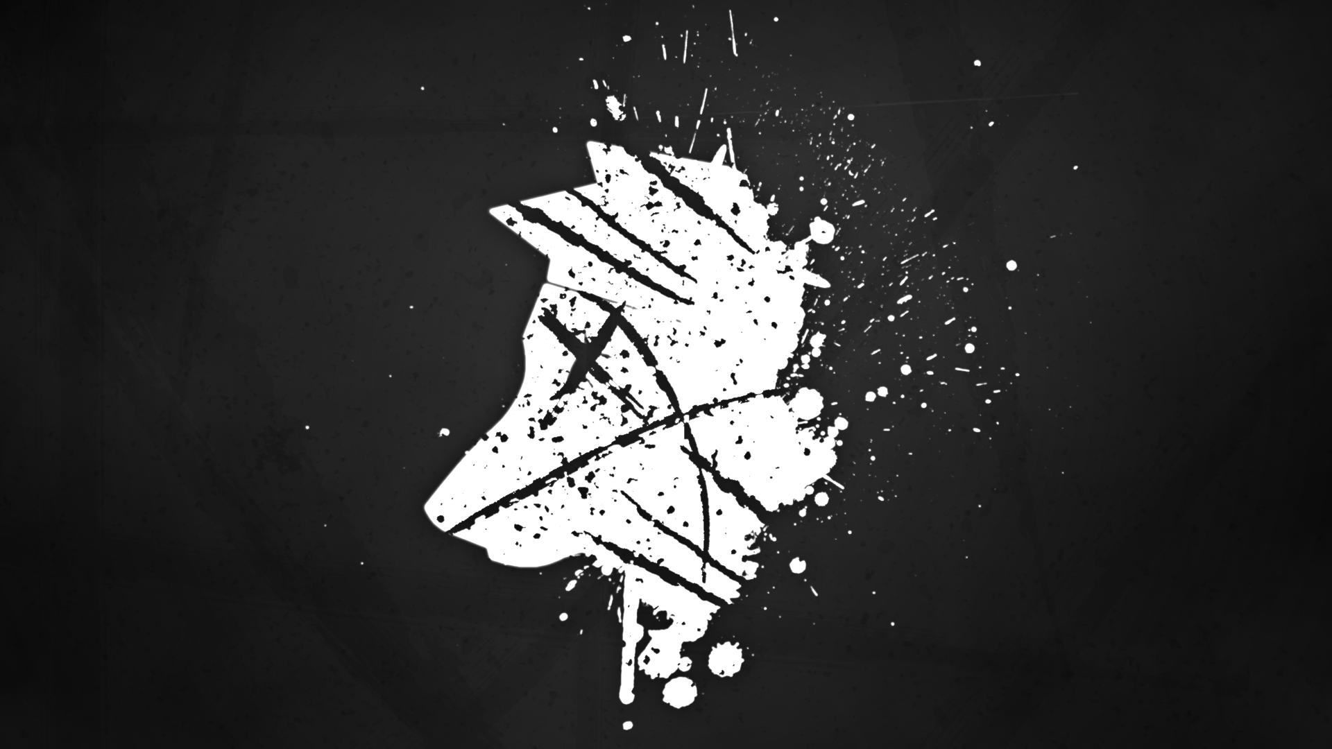 Testa lupo splatter bianco nero, 1920x1080 Full HD 1080p, PC Desktop
