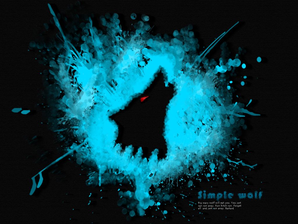 Lupo ringhiante fiamme blu neon, 1280x1024 720p, PC