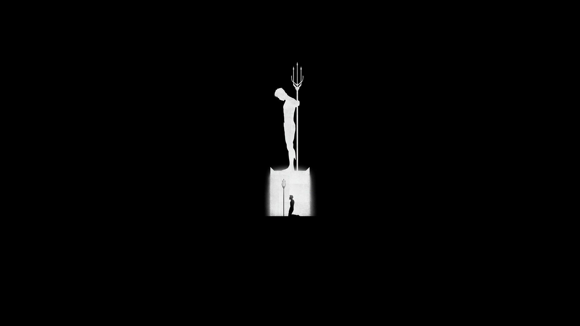 Statua bianca minimalista nero, 1920x1080 Full HD, PC
