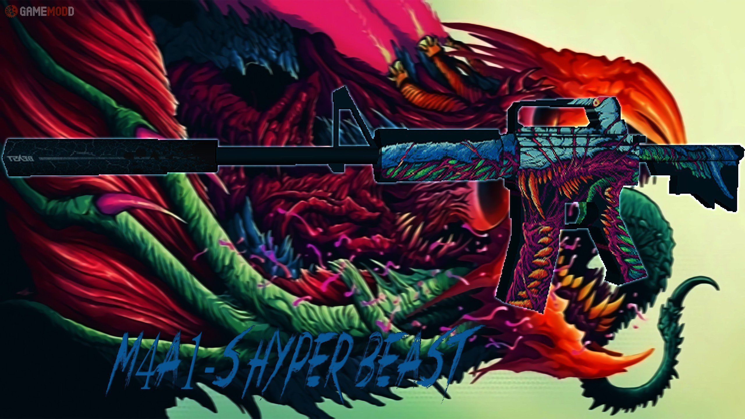 M4A1 skin Hyper Beast, 2560x1440 QHD, Laptop