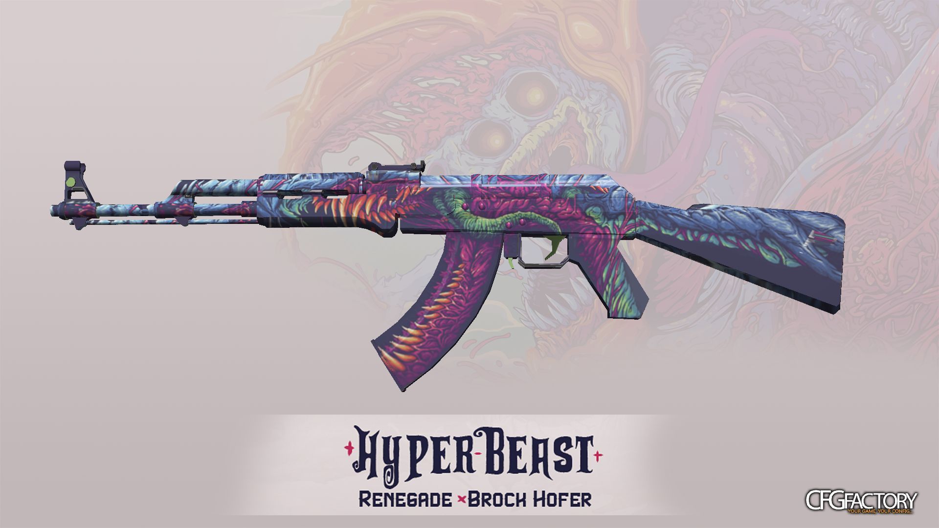 AK-47 Hyper Beast colorato, 1920x1080 Full HD 1080p, Desktop