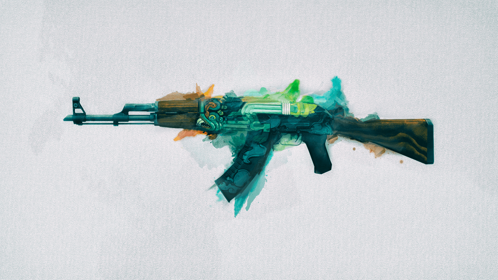 Fucile AK-47 con vernice acquerello, 1920x1080 Full HD 1080p, PC Desktop