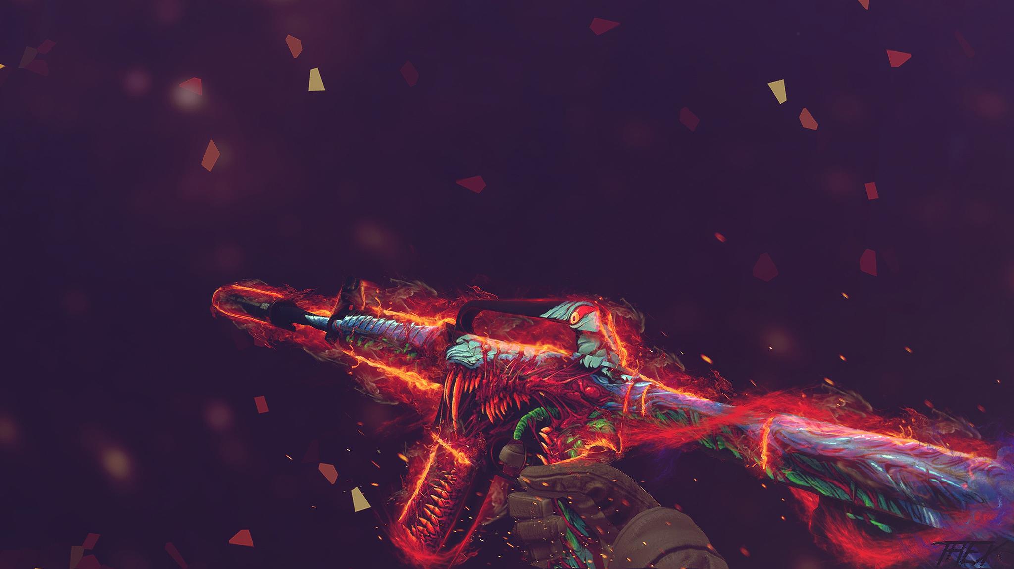 M4A1 Hyperbeast CS:GO, Counter-Strike, 2048x1151 Hi-Res, PC