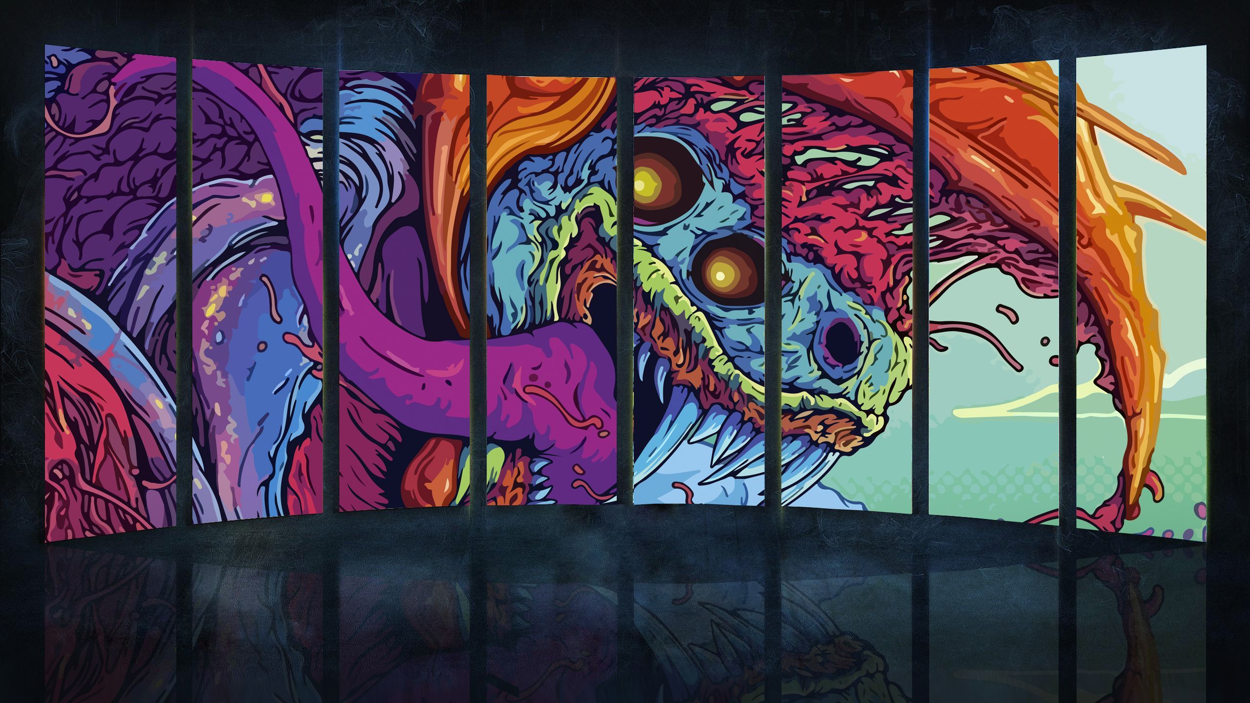 M4A1 Hyperbeast pannelli colorati, 2560x1440 2K, Desktop