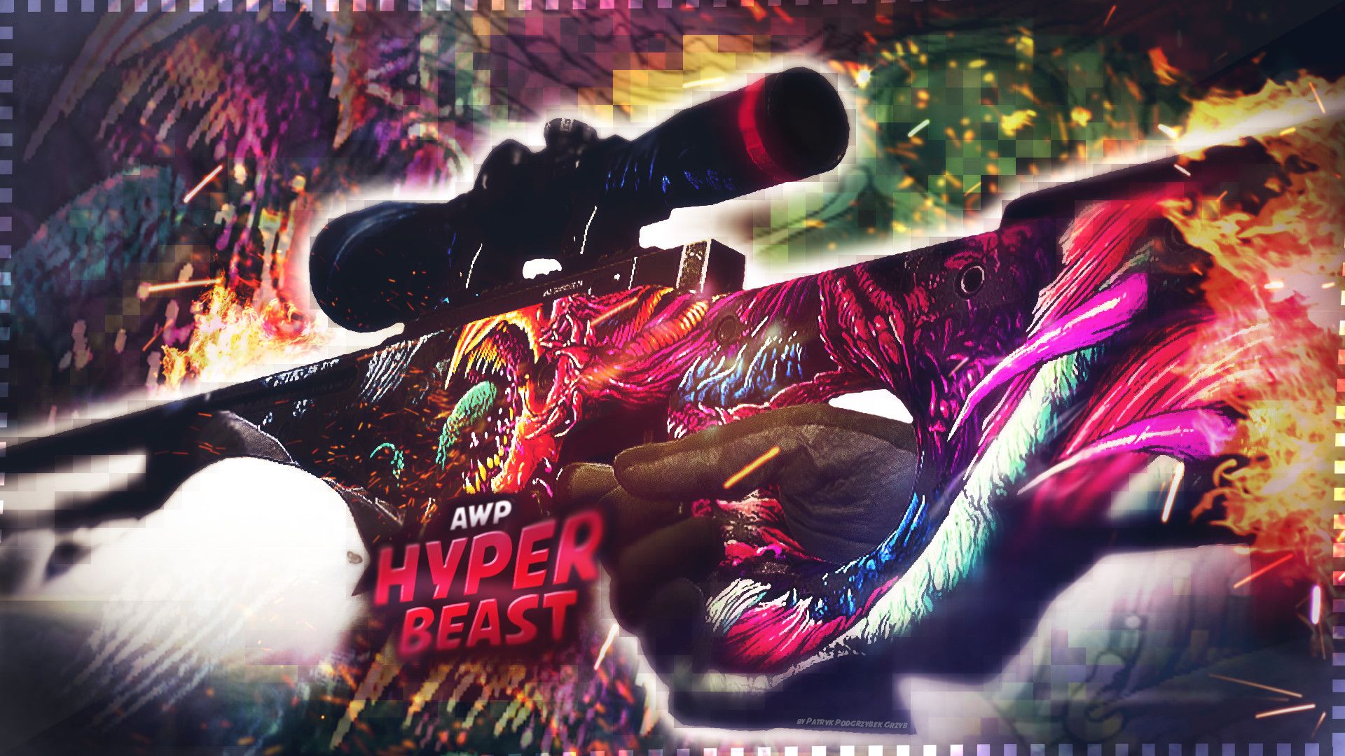 AWP Hyperbeast skin CS:GO, 1920x1080 1080p, Desktop