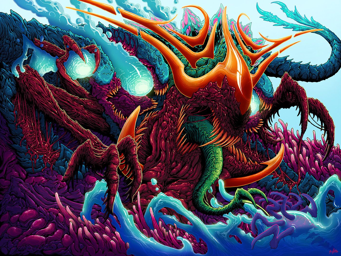 Skin Hyperbeast M4A1 creature, 1400x1050 720p, PC