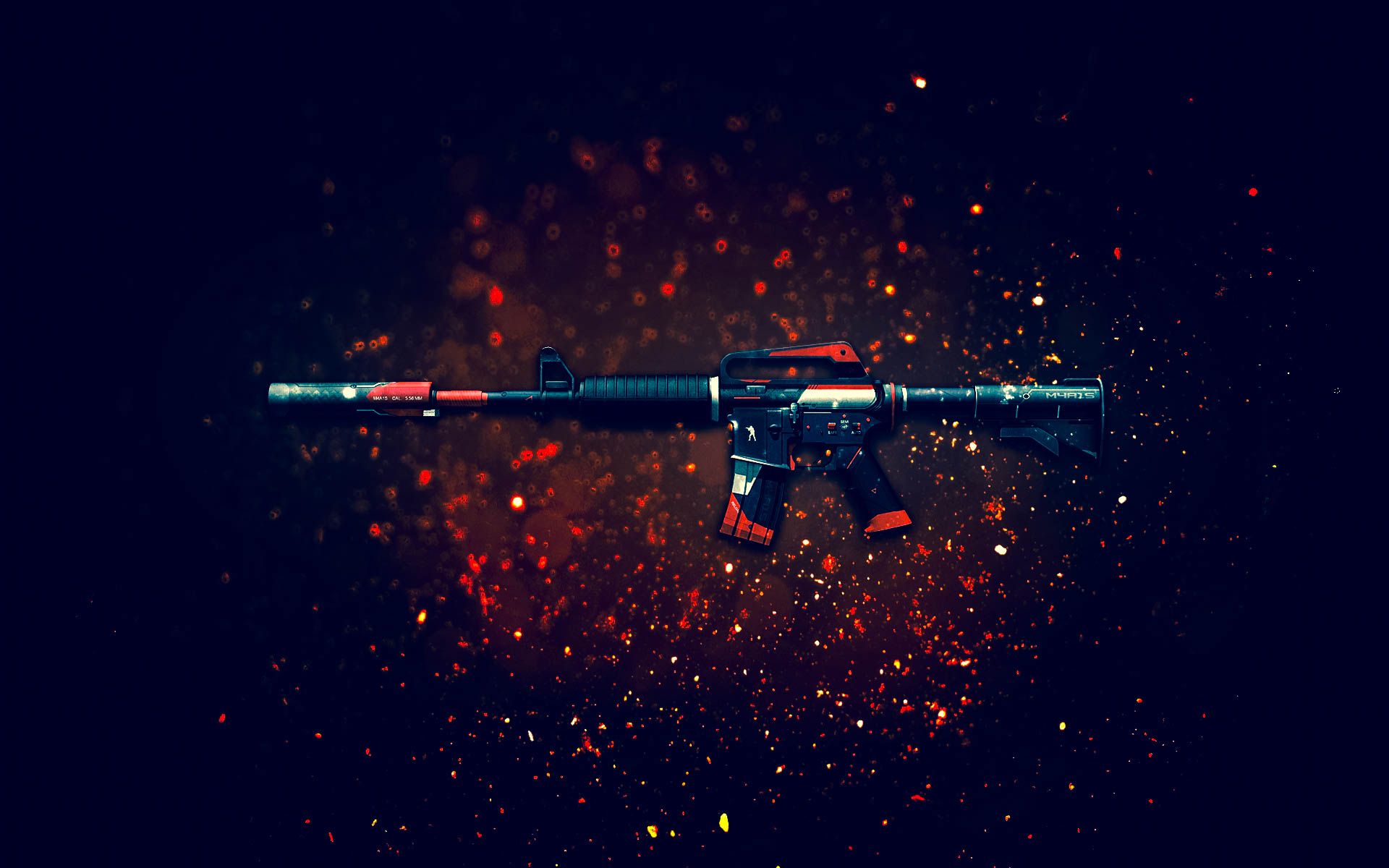 Fucile M4A1 particelle rosse, 1920x1200 WUXGA, Laptop