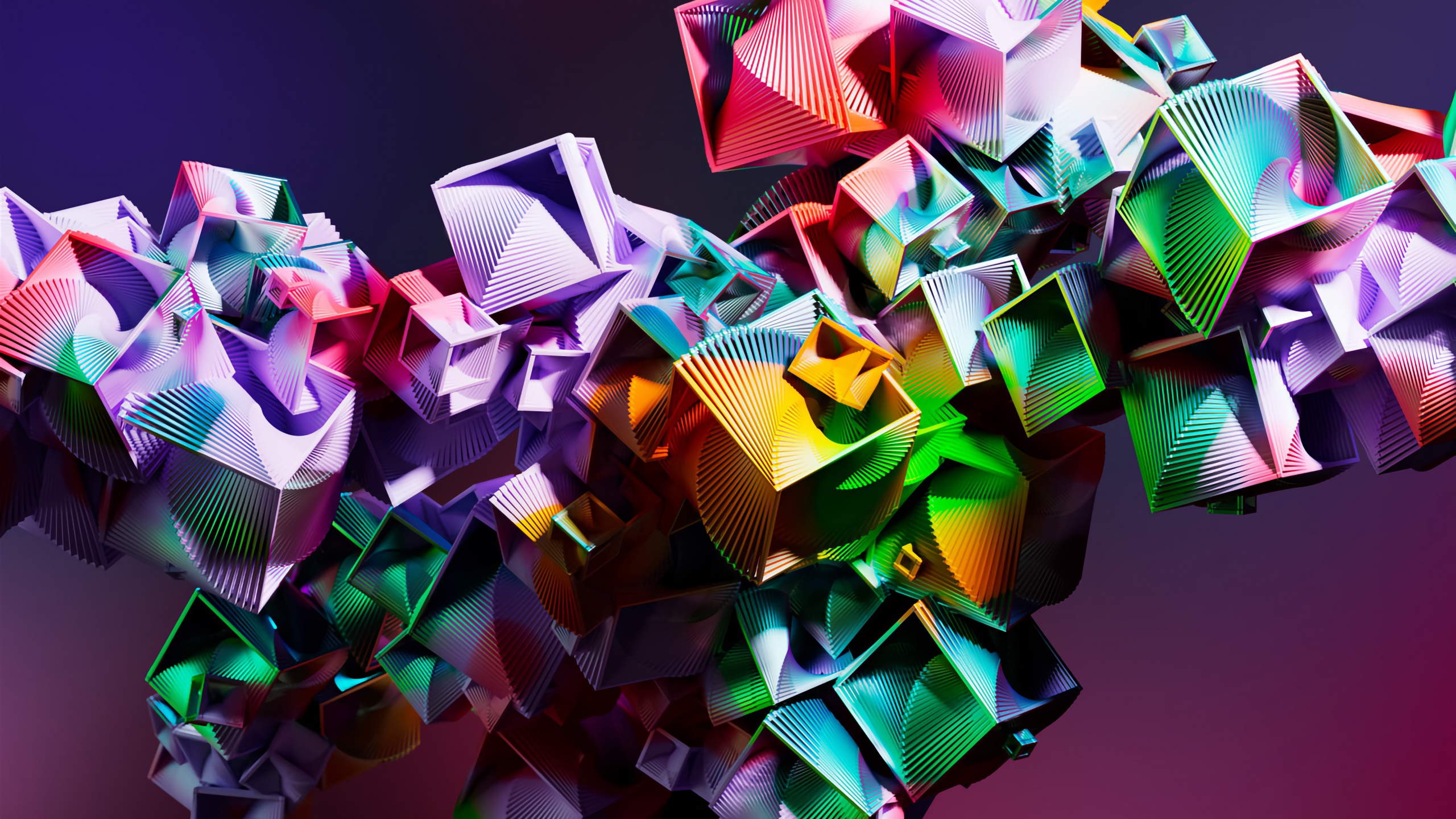 forme geometriche 3D colorate astratte, 2560x1440 QHD, MacBook Air