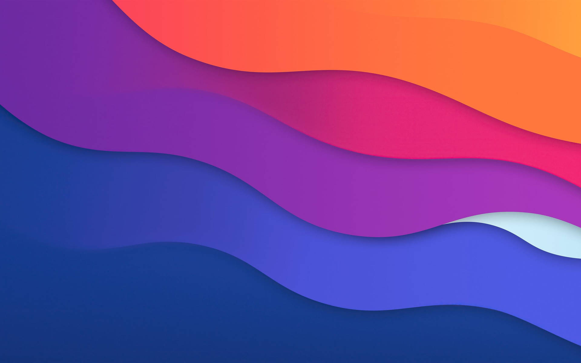Onde colorate astratte arancione viola blu, 1920x1200 Full HD+ WUXGA, MacBook Pro