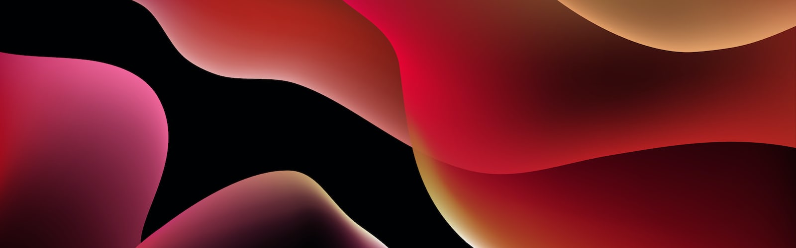 Forme astratte sfumate rosa nero, 1600x500 Panoramico, Mac