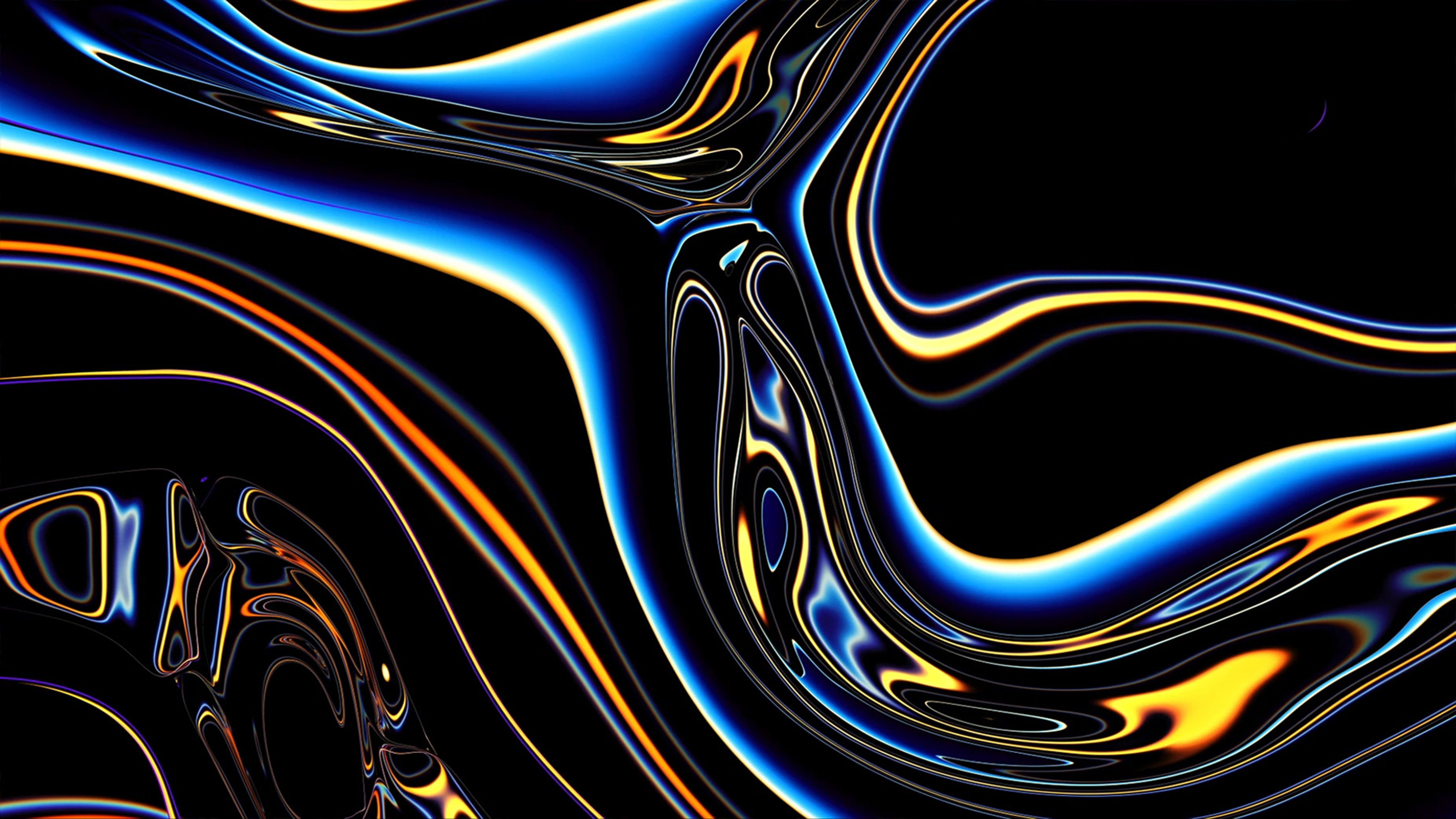 Onde astratte fluide colorate, 5120x2880 4K, MacBook Pro