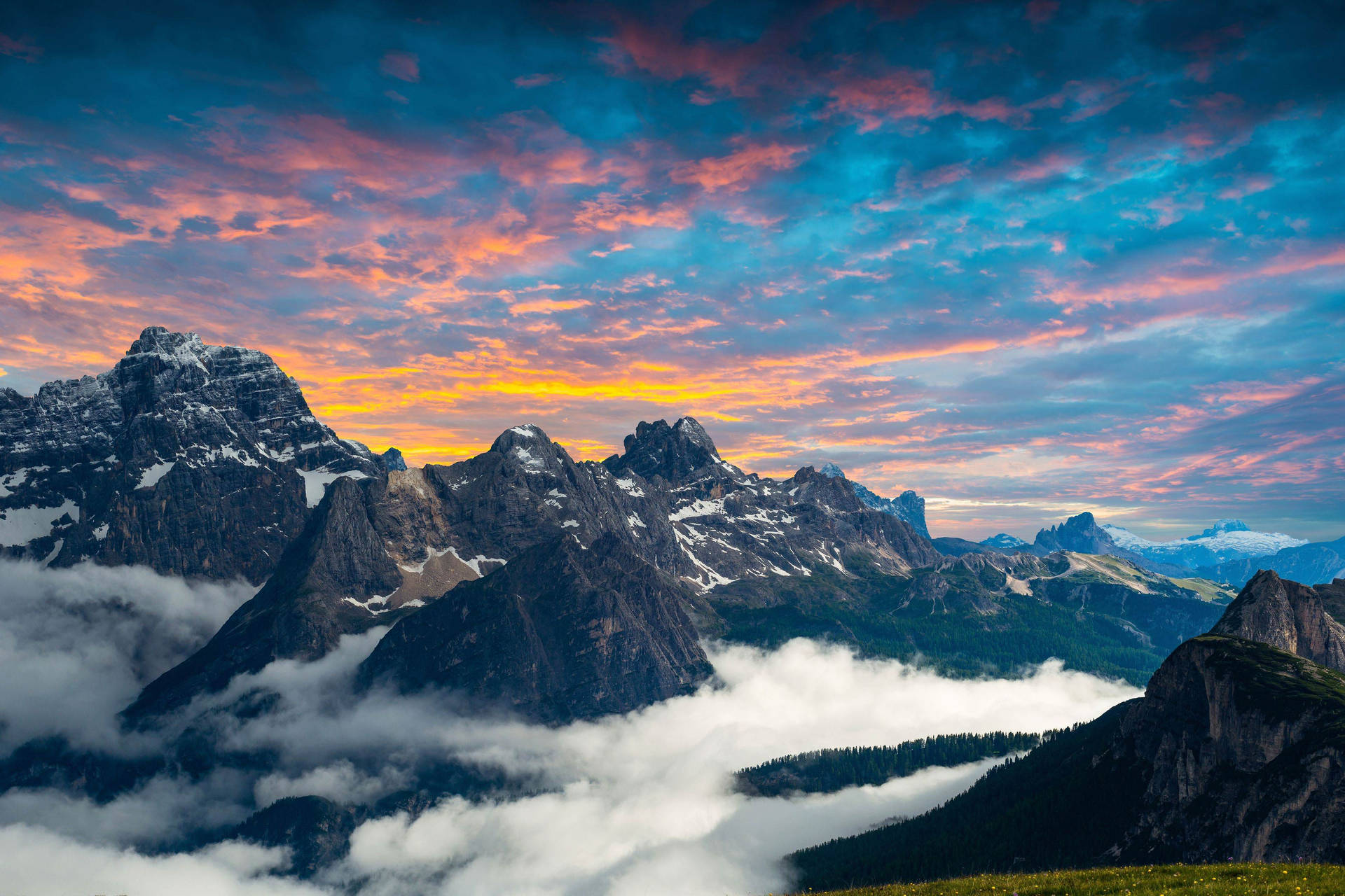 Montagne Dolomiti al tramonto, 1920x1280 WUXGA, iMac