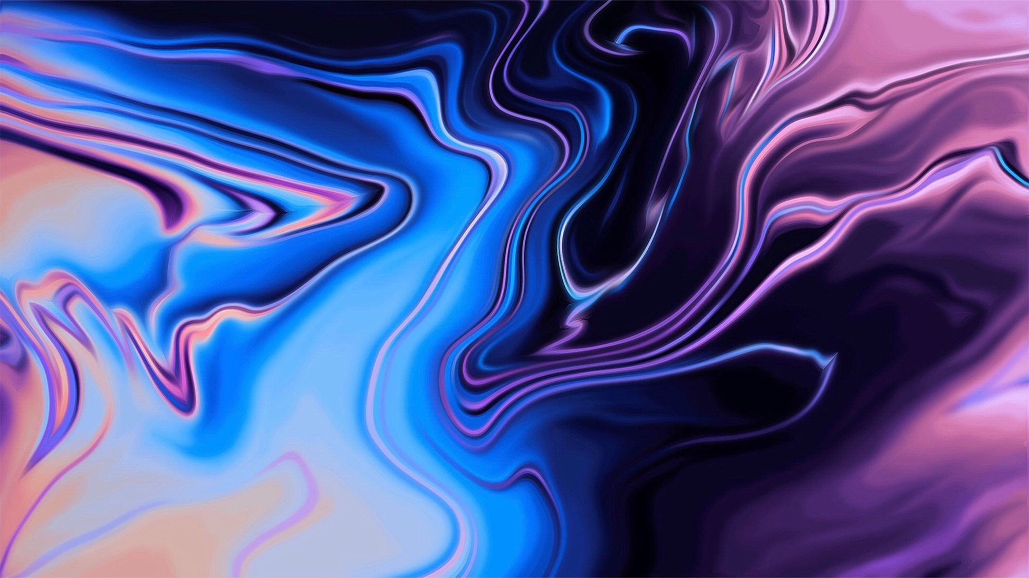 Astratto liquido blu viola, 2000x1125 alta risoluzione, iMac