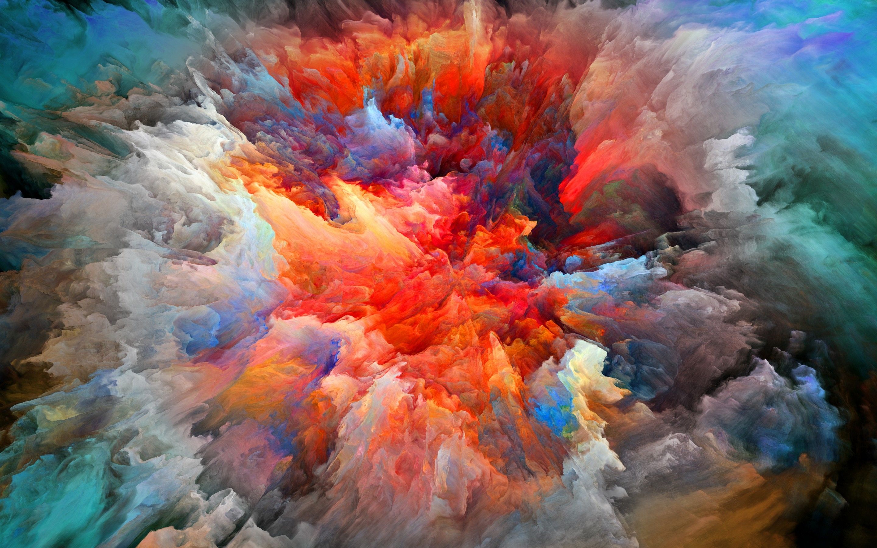 Esplosione di colori astratta, 2880x1800 2K, MacBook Pro