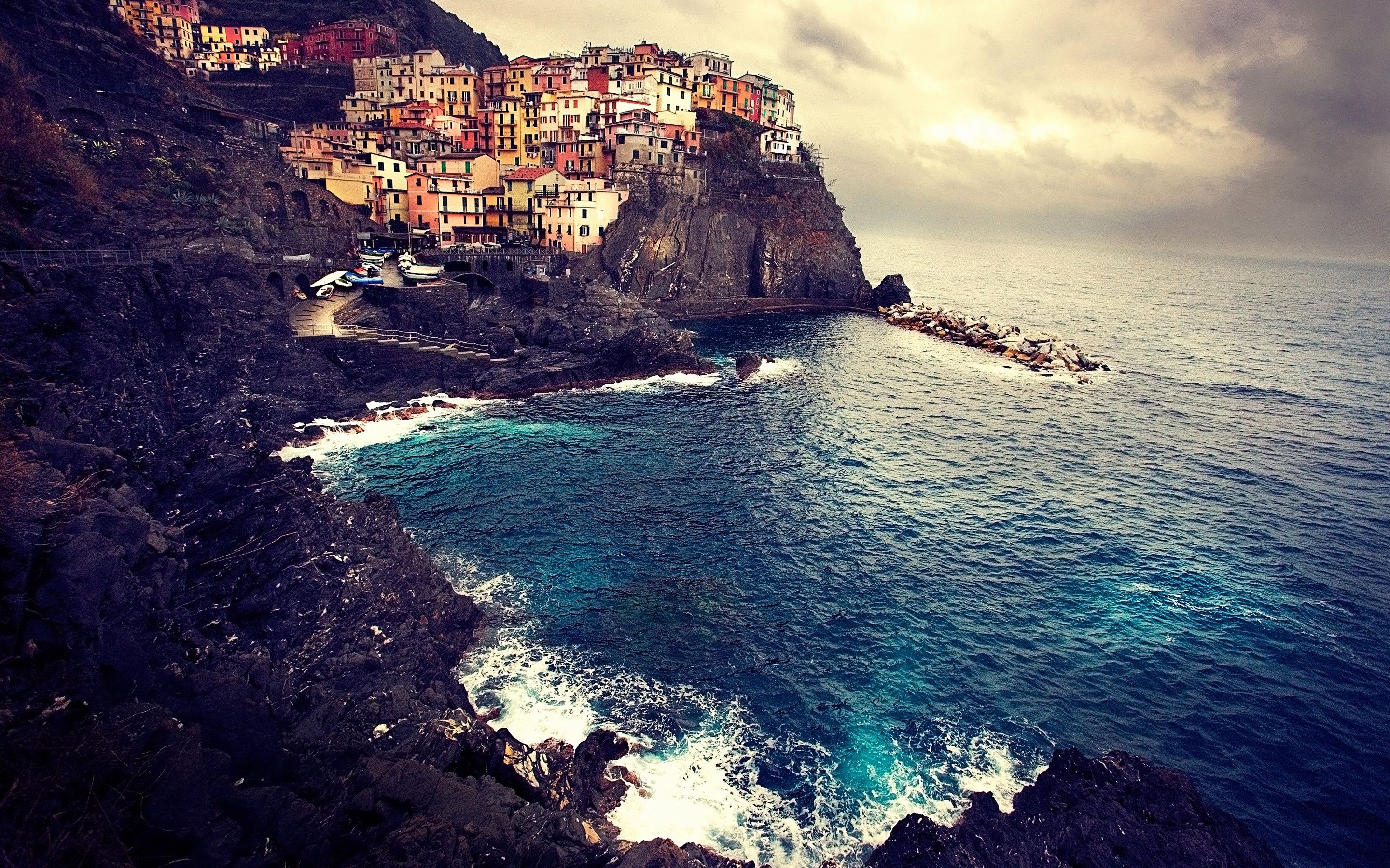 Cinque Terre villaggio costiero Italia, 2880x1800 2K+, iMac