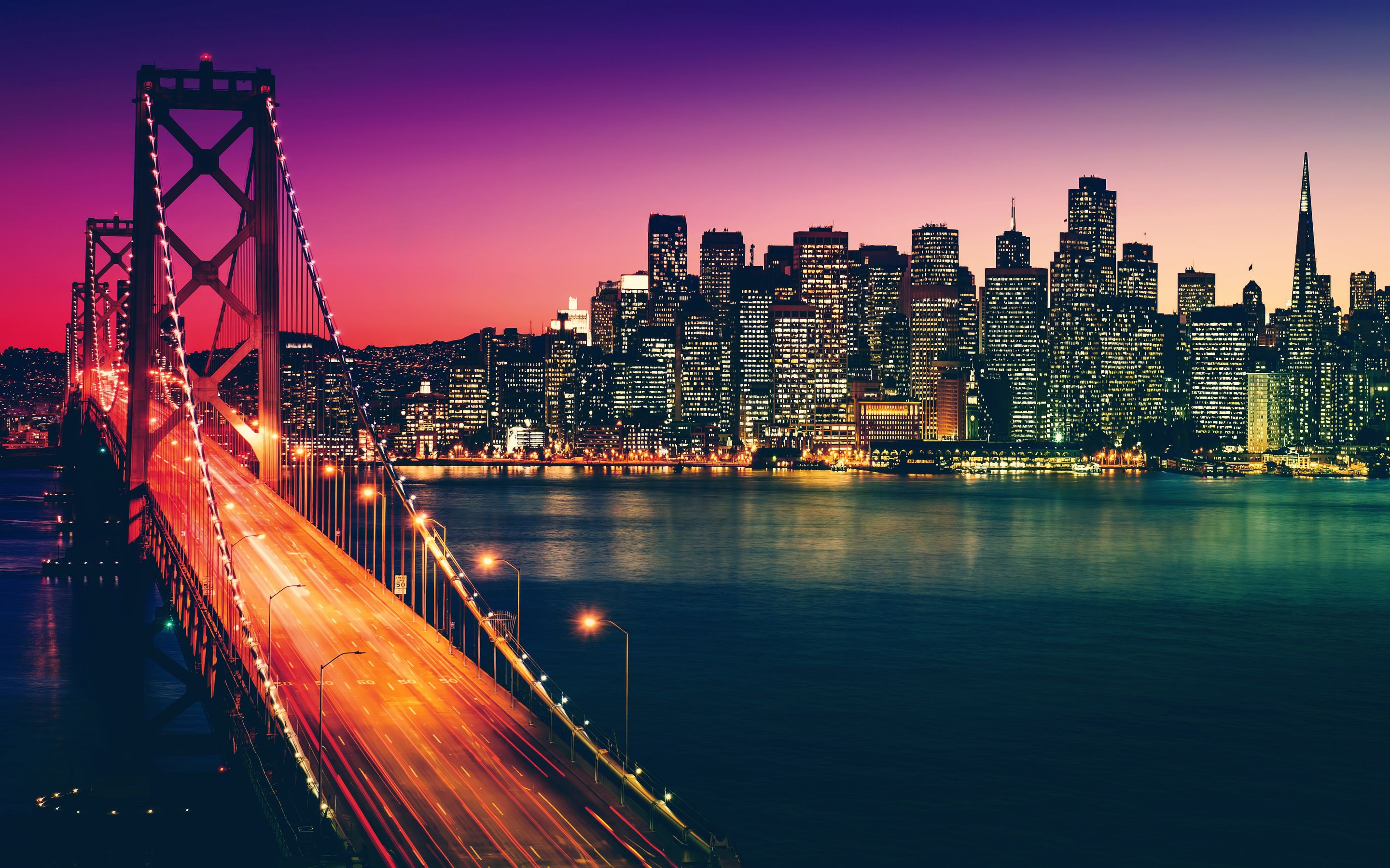 San Francisco skyline al tramonto, 2880x1800 WQXGA, iMac