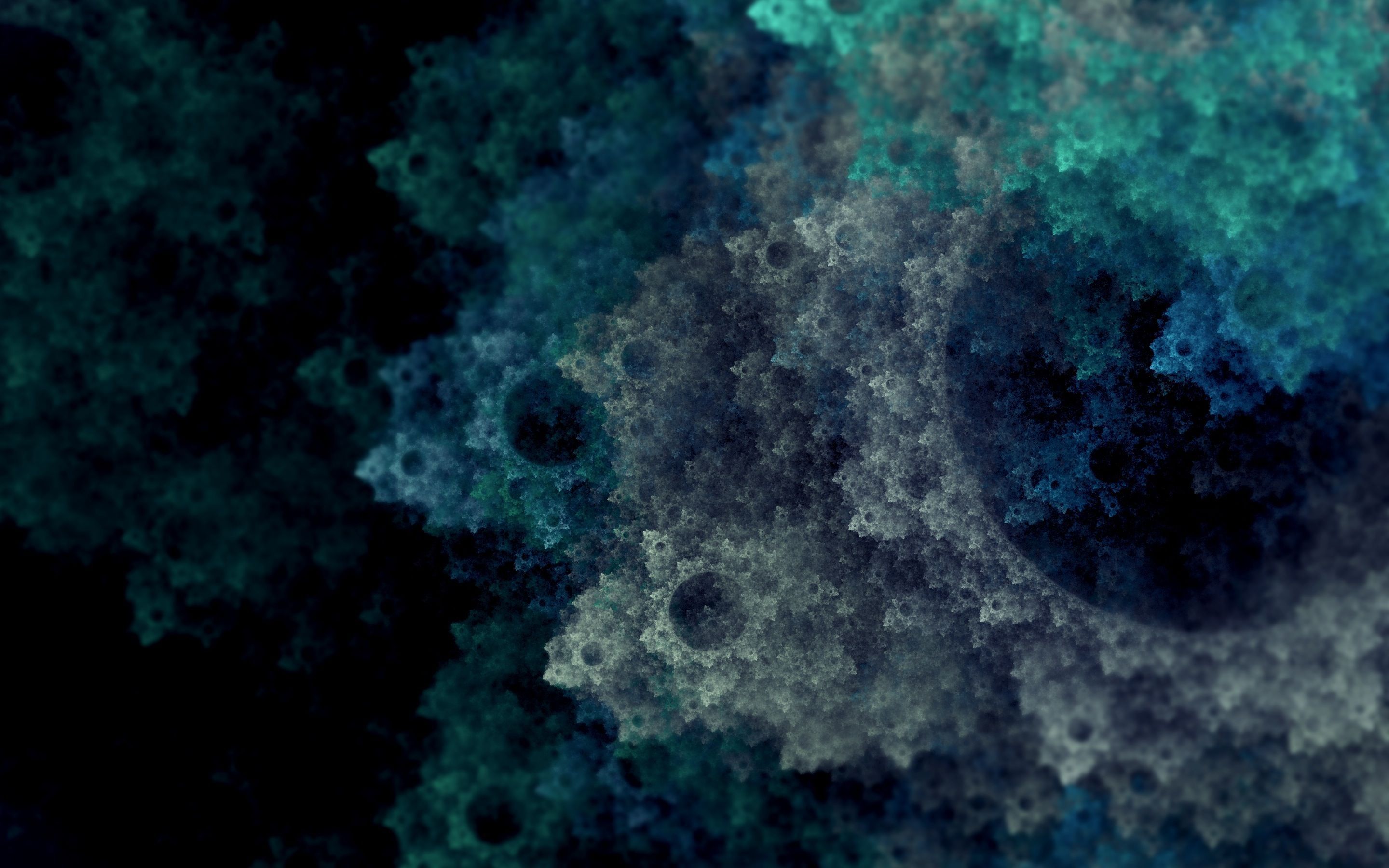 Frattale astratto blu verde, 2880x1800 2K+, MacBook Air