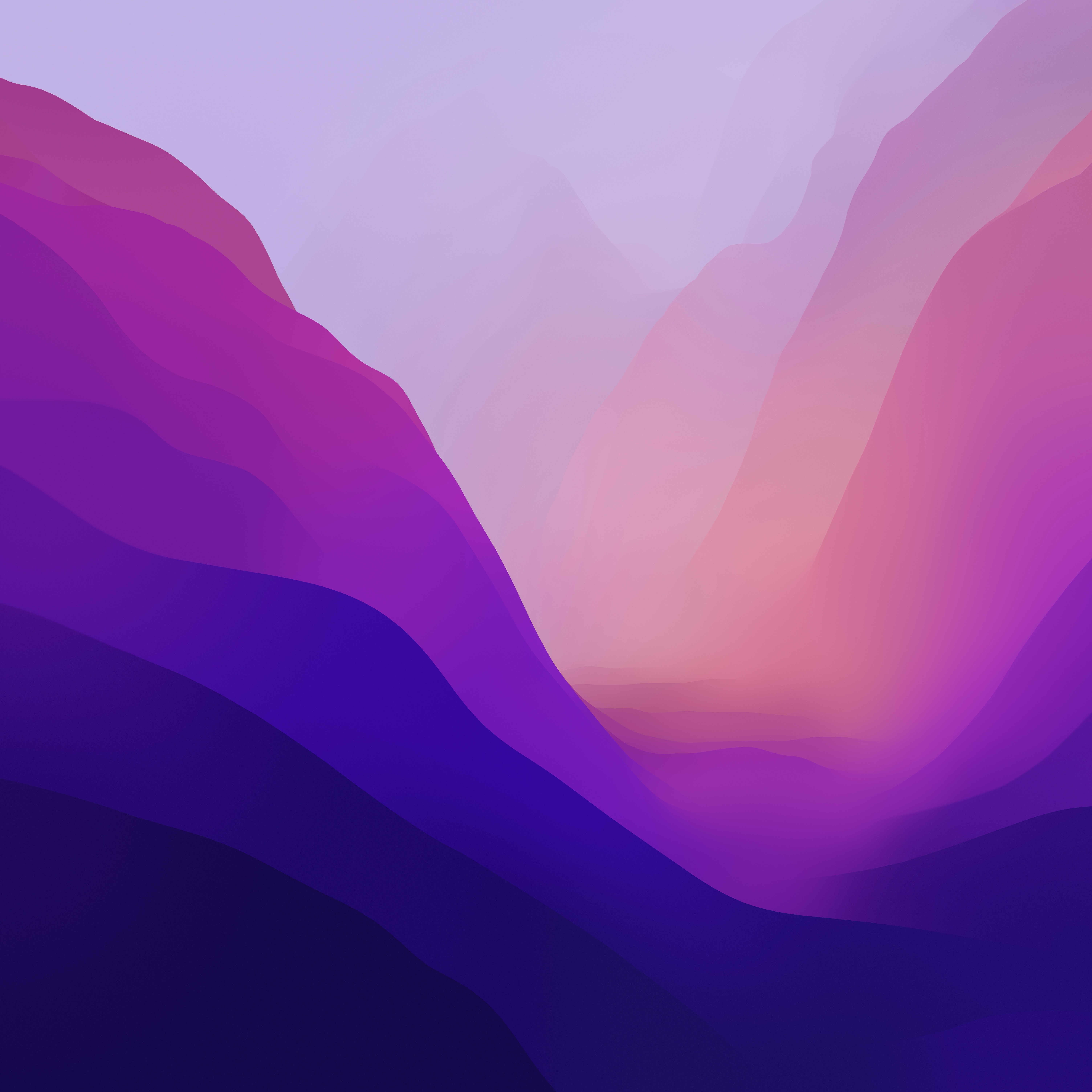 Montagne astratte viola sfumato, 6016x6016 4K Ultra HD, iMac