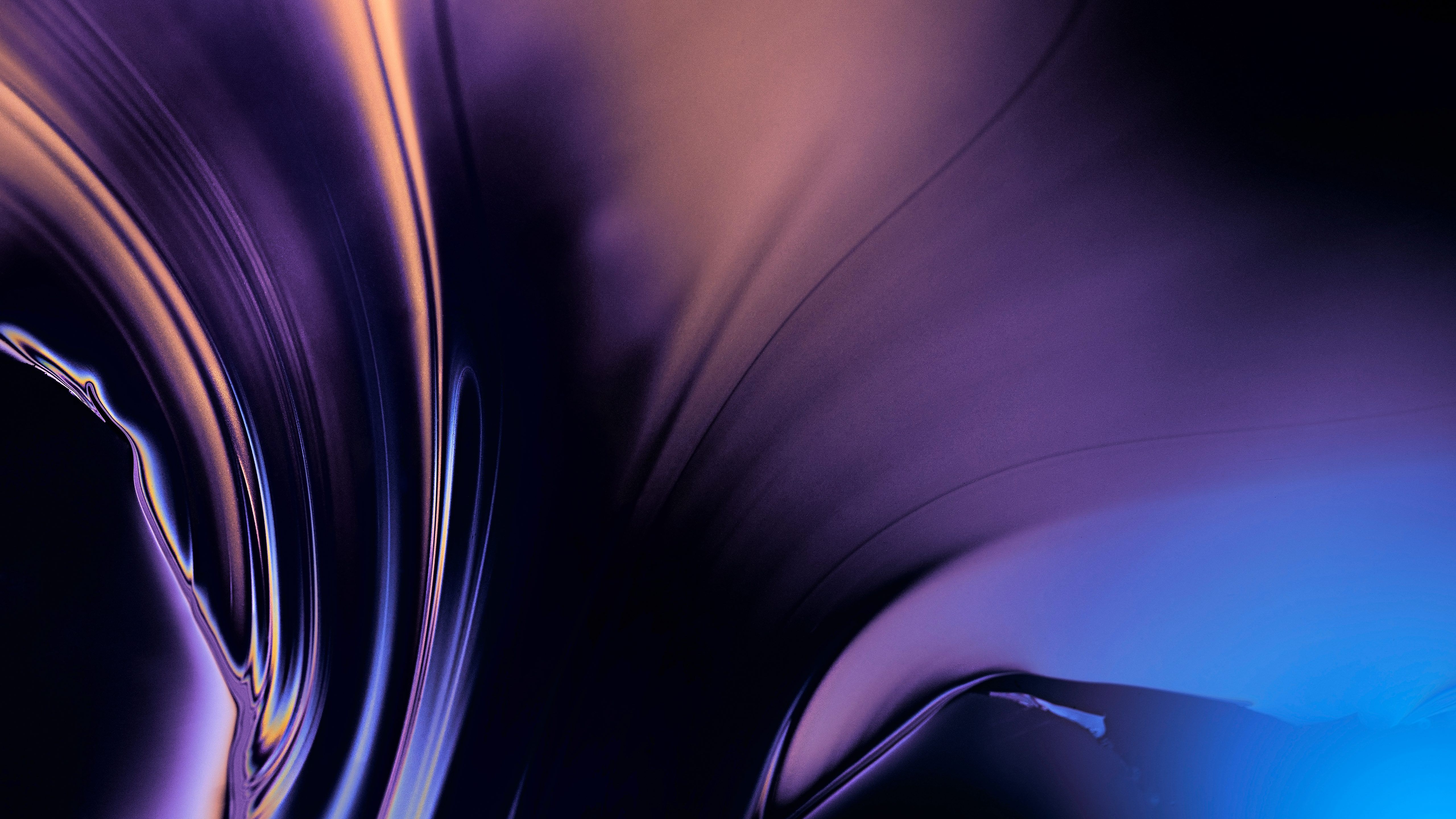Onde astratte viola e blu, 5120x2880 4K, MacBook Pro