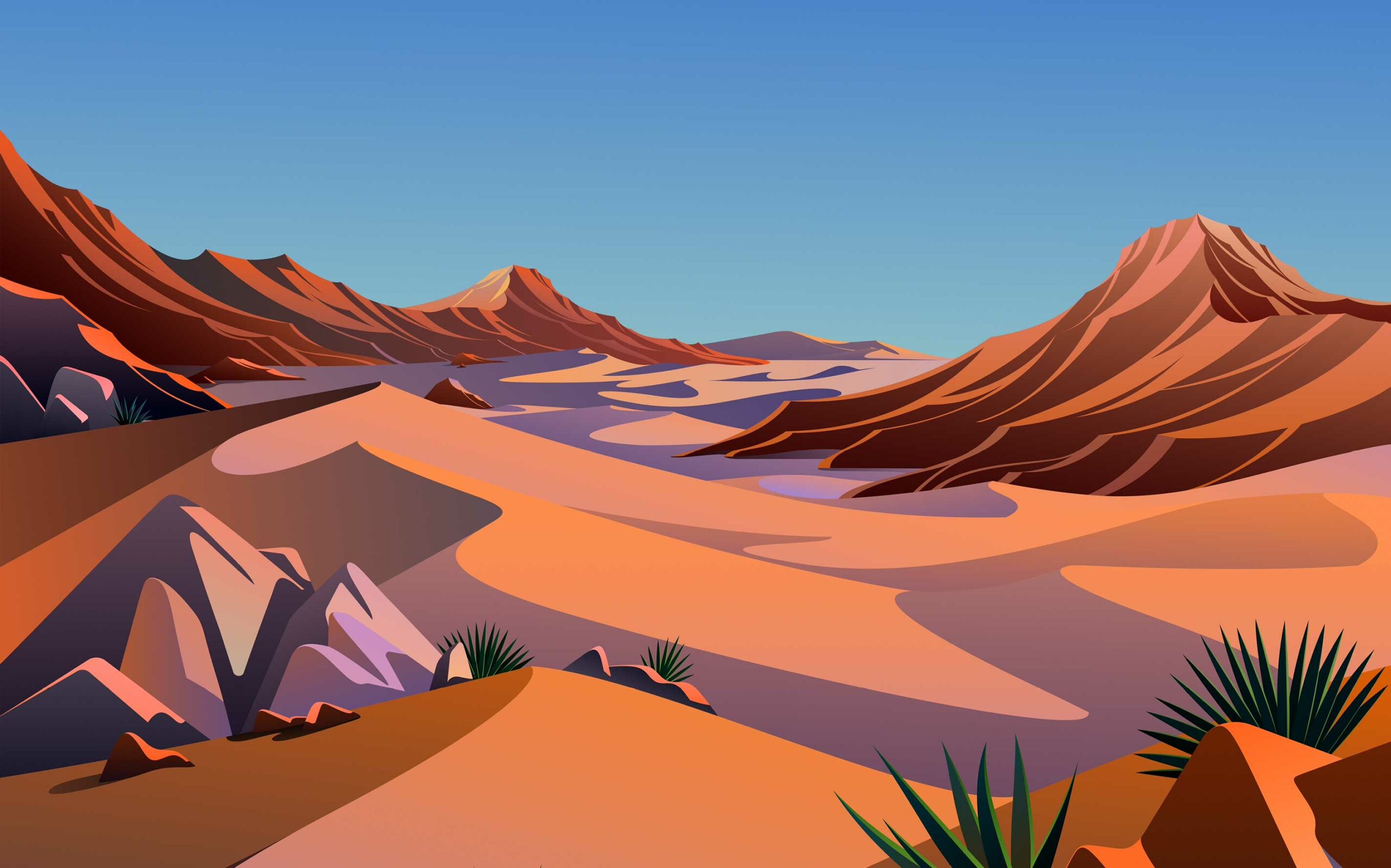 Deserto montagne macOS Big Sur, 2560x1598 2K QHD, Mac