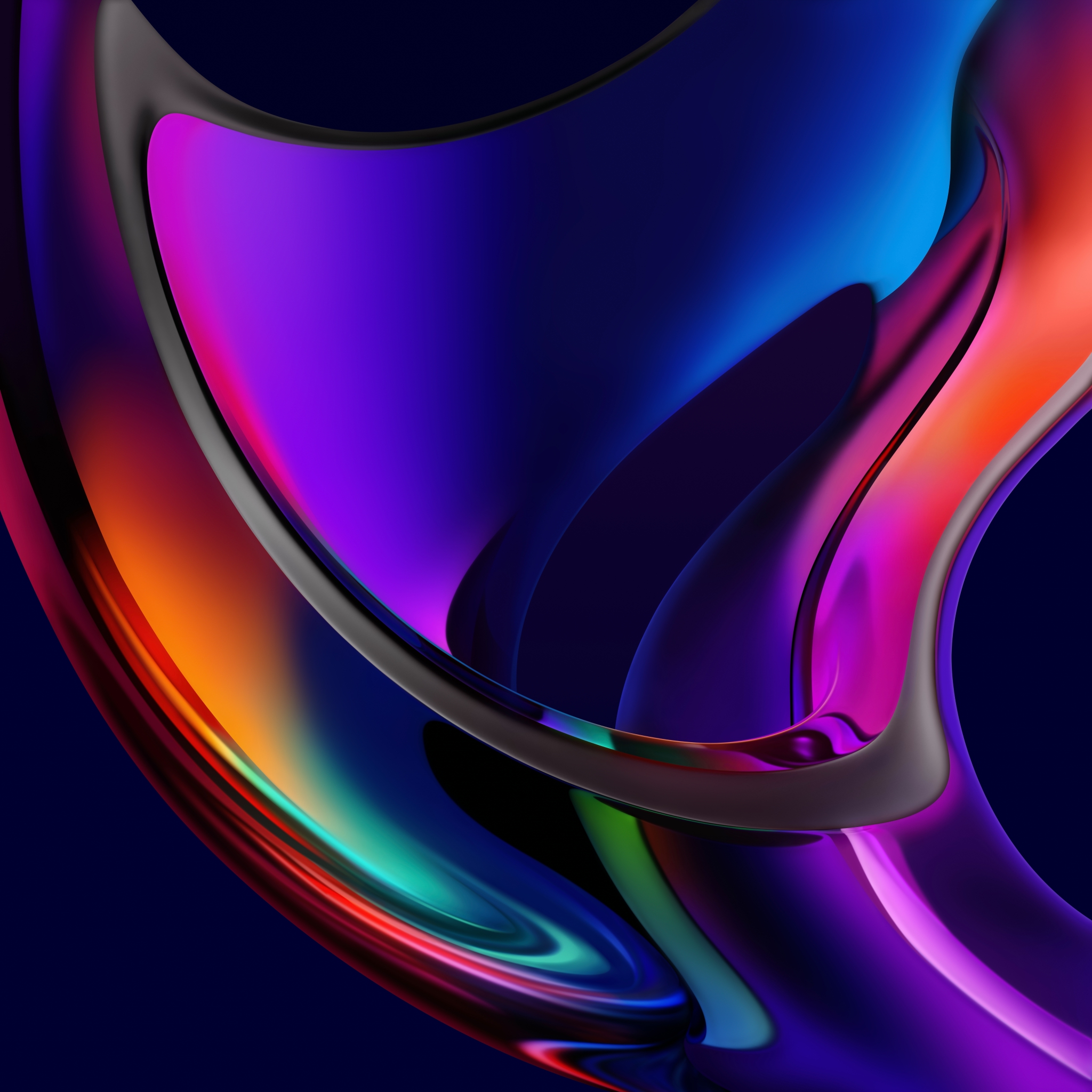 Astratto onde colorate sfumate, 2048x2048 2K, iMac