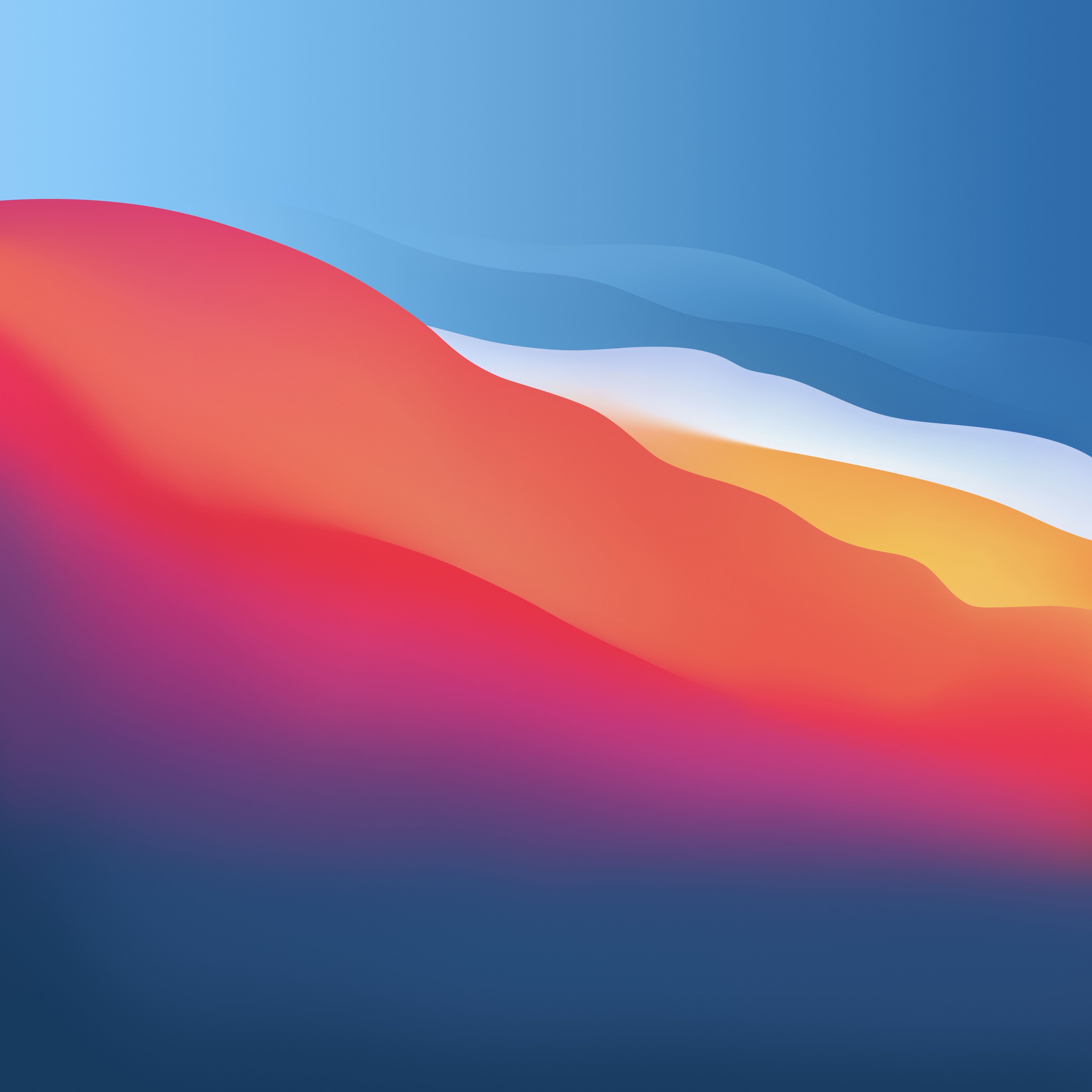 Onde astratte rosso arancio blu, 6016x6016 4K Ultra HD, iMac