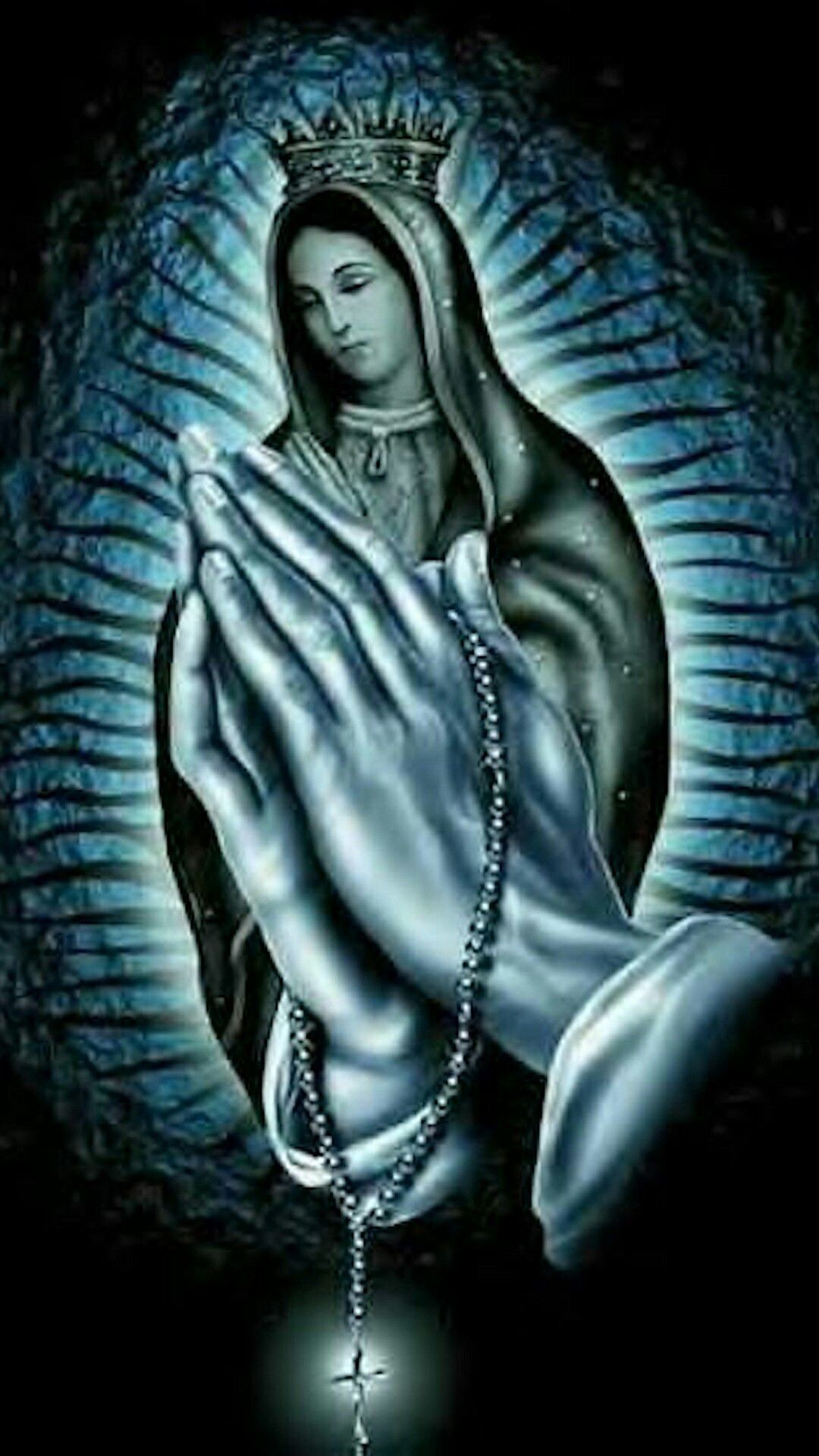 Madonna di Guadalupe mani giunte, 1080x1920 Full HD Verticale, Samsung Galaxy