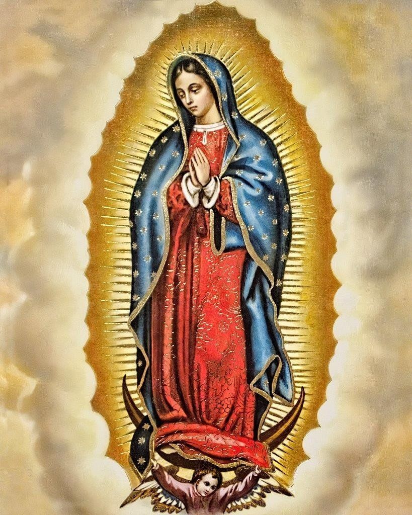 Madonna di Guadalupe dipinta, 819x1024 Verticale, Telefono