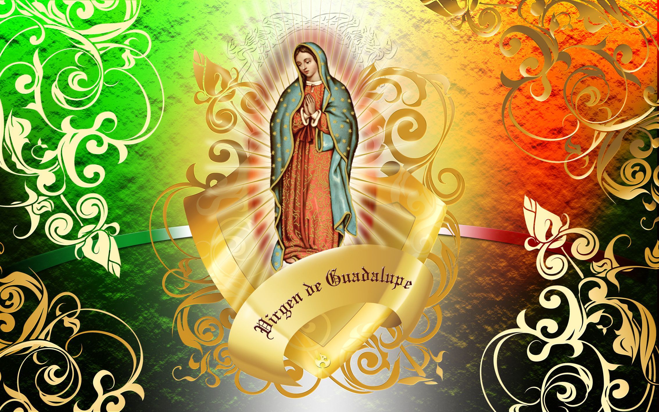 Virgen de Guadalupe ornamentale, 2268x1417 alta risoluzione, Laptop