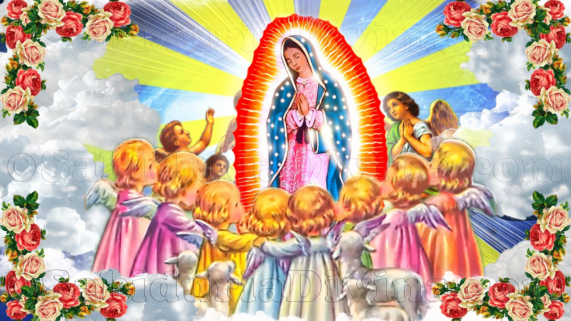 Madonna di Guadalupe con angeli, 1920x1080 Full HD, Desktop