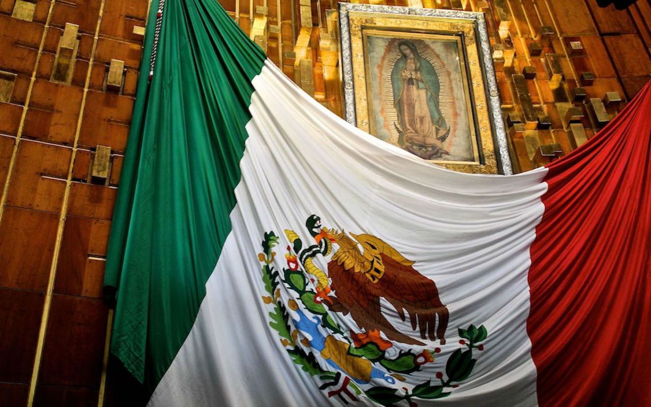 Bandiera messicana e Virgen de Guadalupe, Madonna di Guadalupe, 1280x800 HD, Desktop