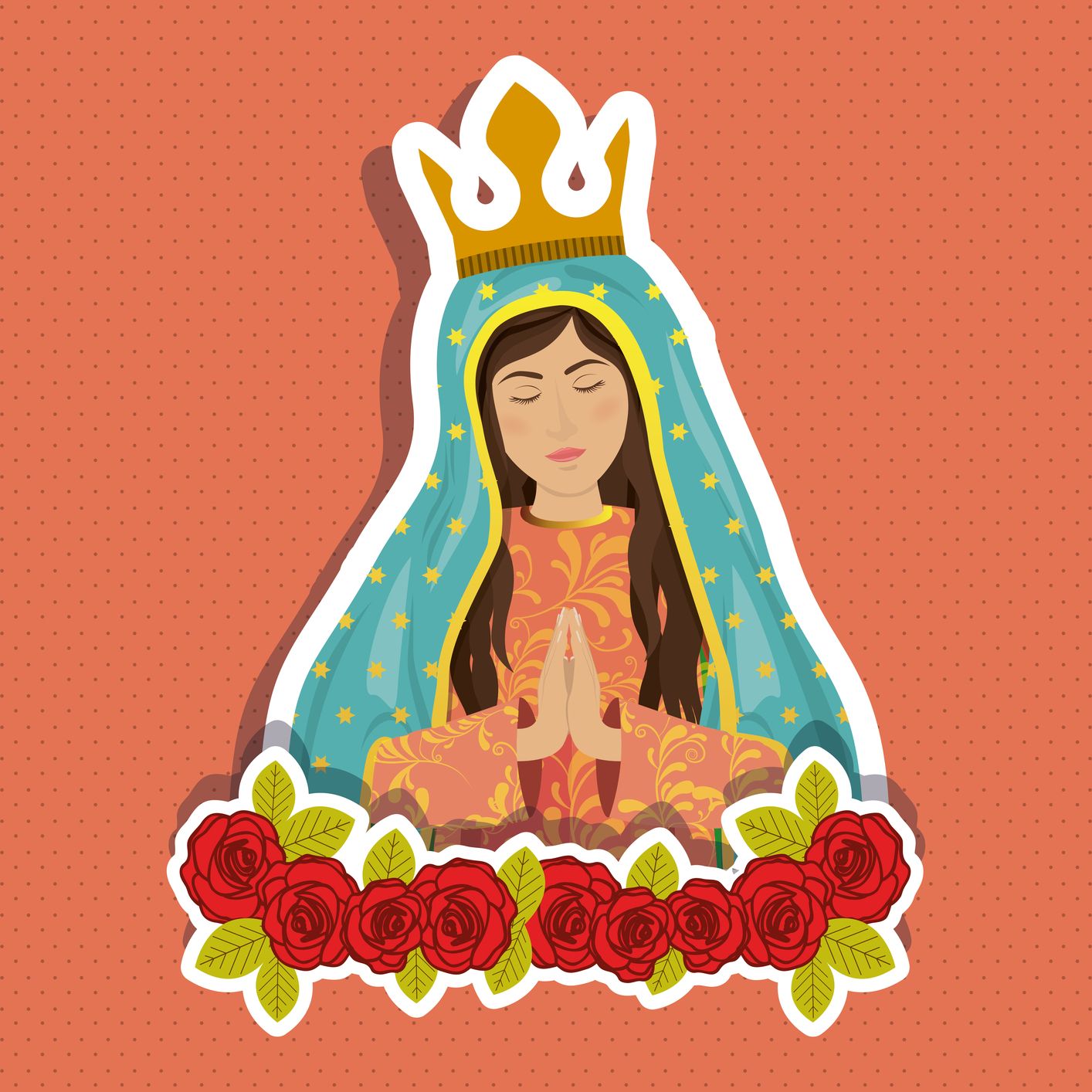 Virgen de Guadalupe illustrazione vettoriale, 1414x1414 720p, Lenovo Legion