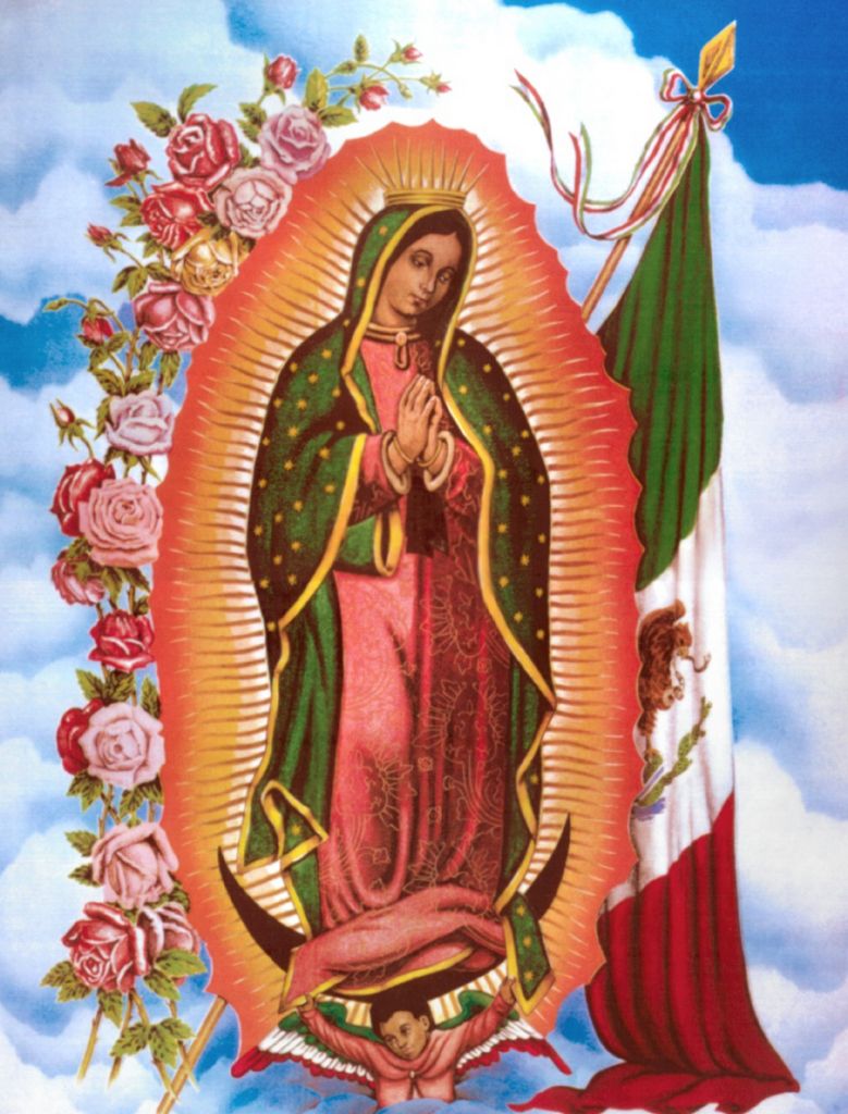 Madonna di Guadalupe con rose, 779x1024 Verticale, Telefono