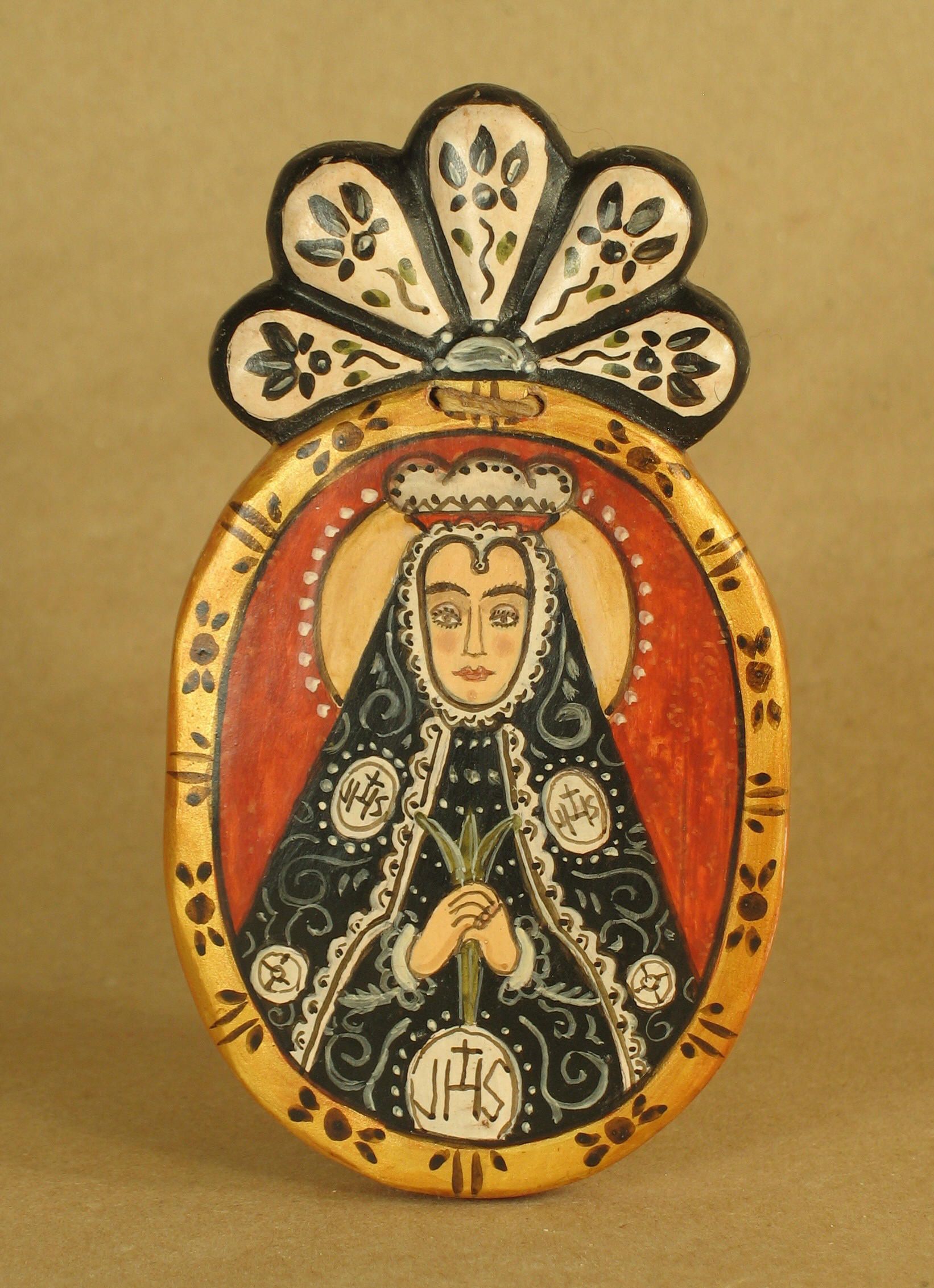 Icona dipinta Madonna di Guadalupe, 1642x2266 Full HD Verticale, Smartphone