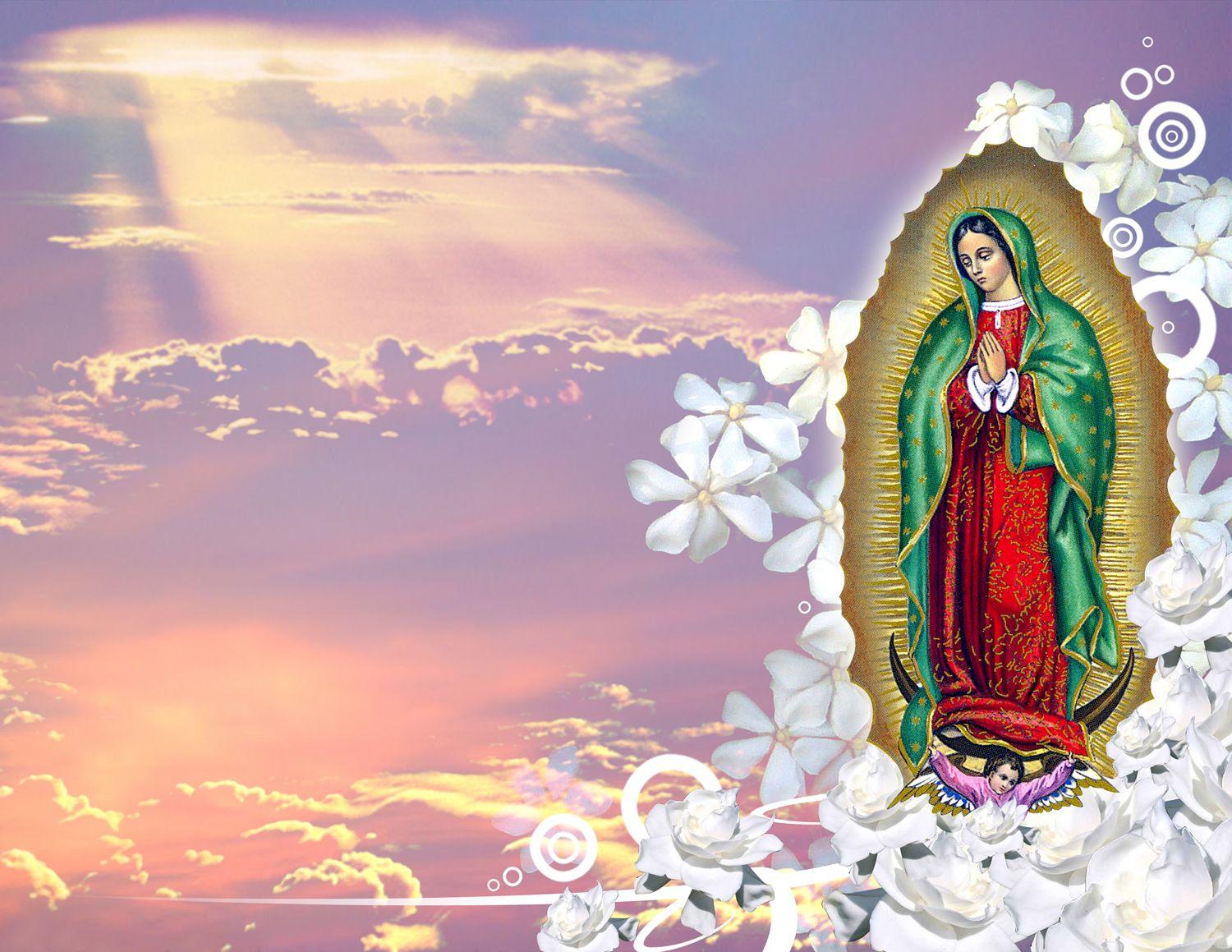 Madonna di Guadalupe con fiori, 1500x1159 HD, Desktop