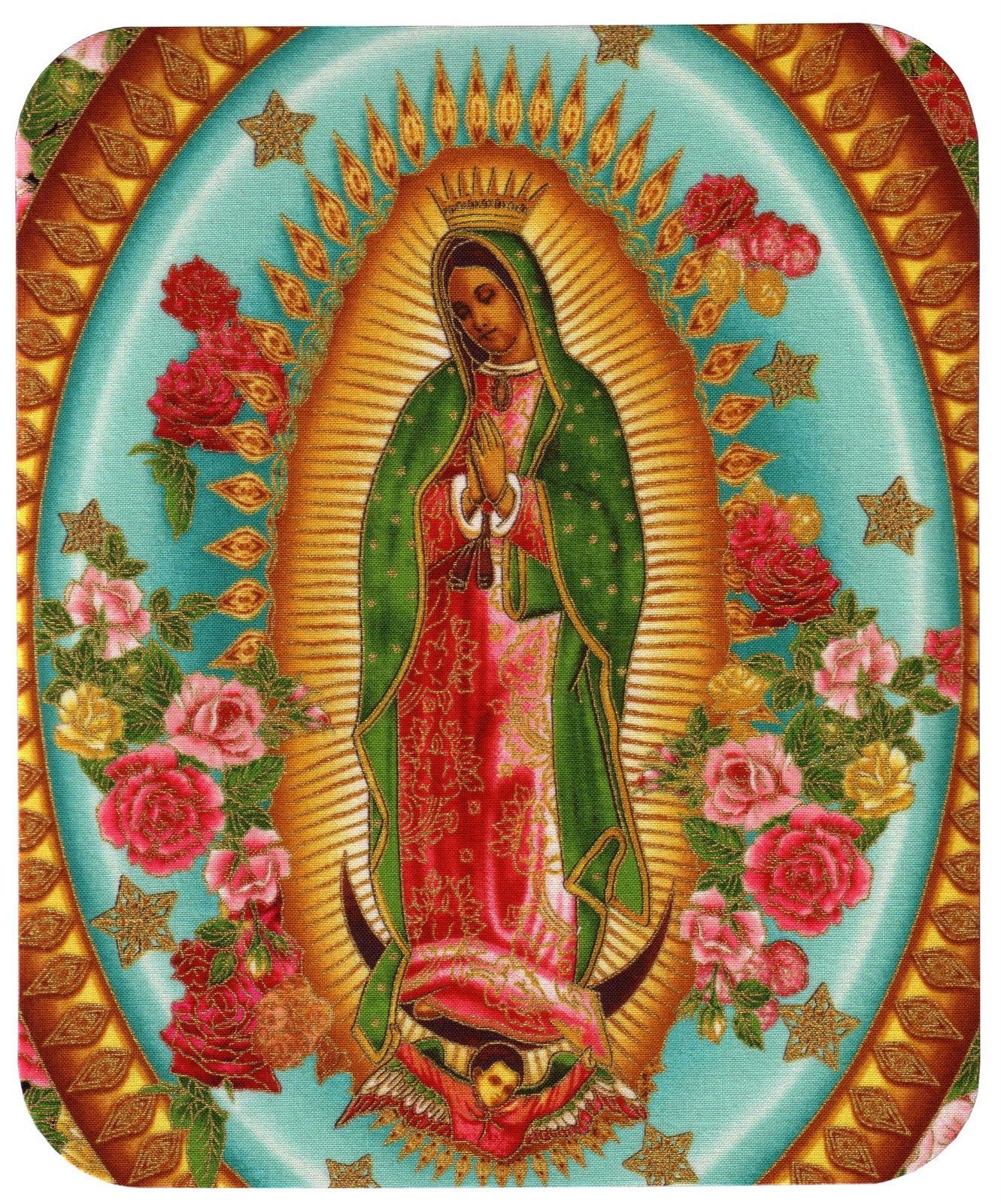 Madonna di Guadalupe con rose, 1331x1600 Full HD Verticale, Smartphone